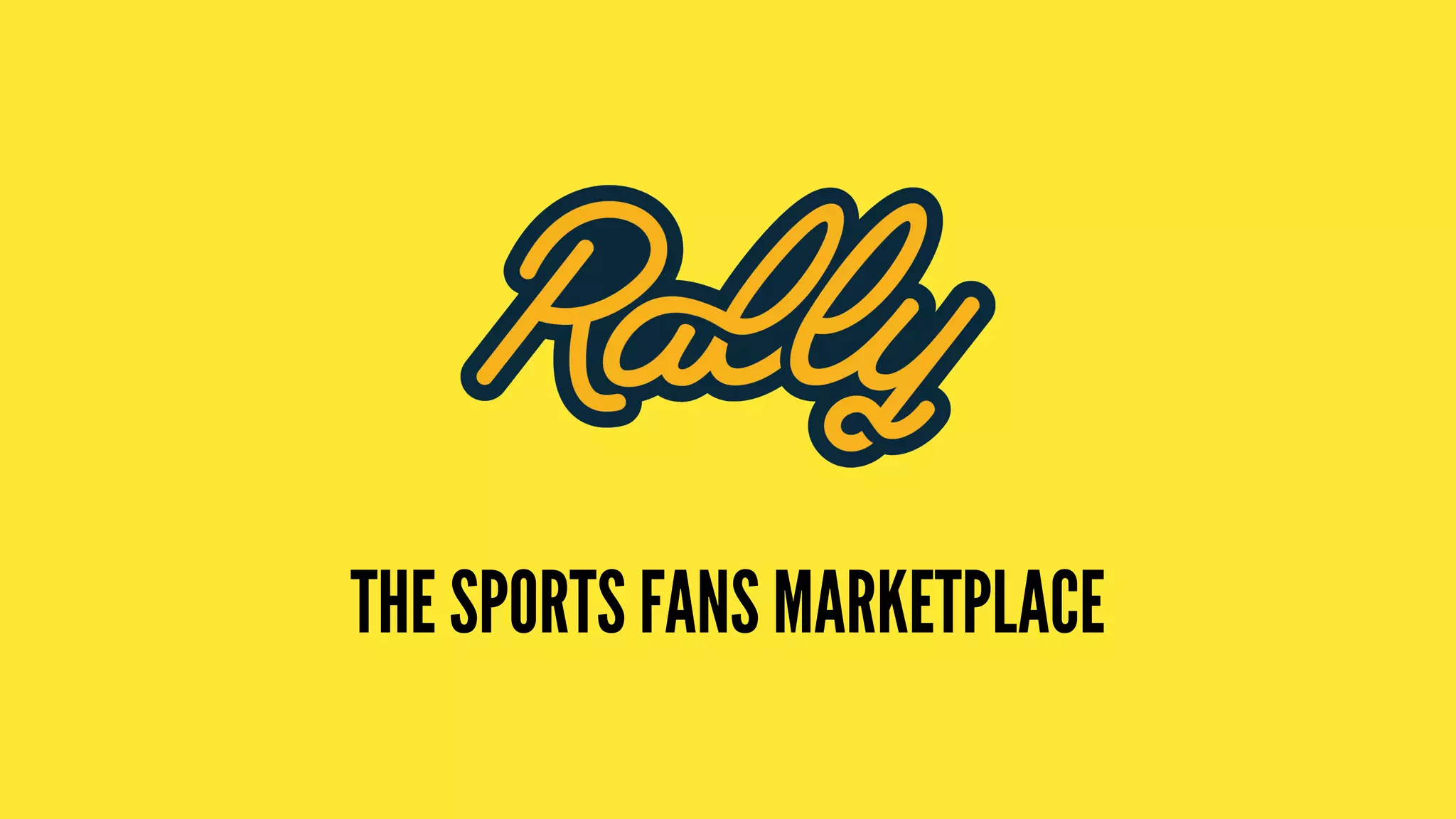 Cover slide of the Rally pitch deck