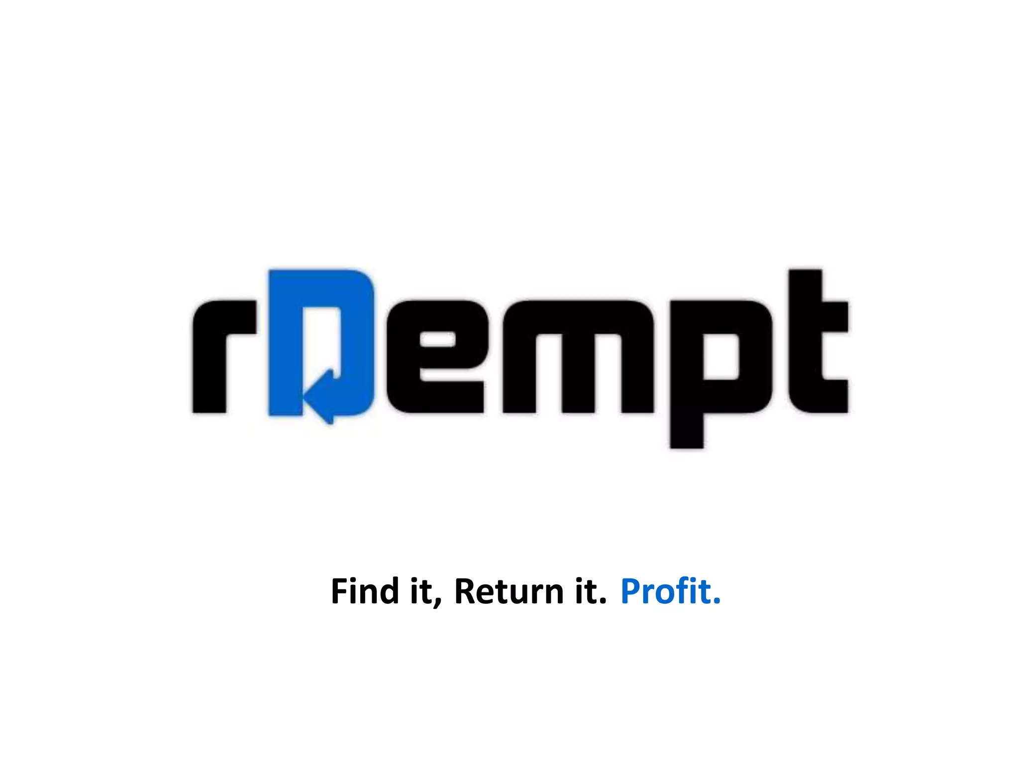 Cover slide of the rDempt pitch deck