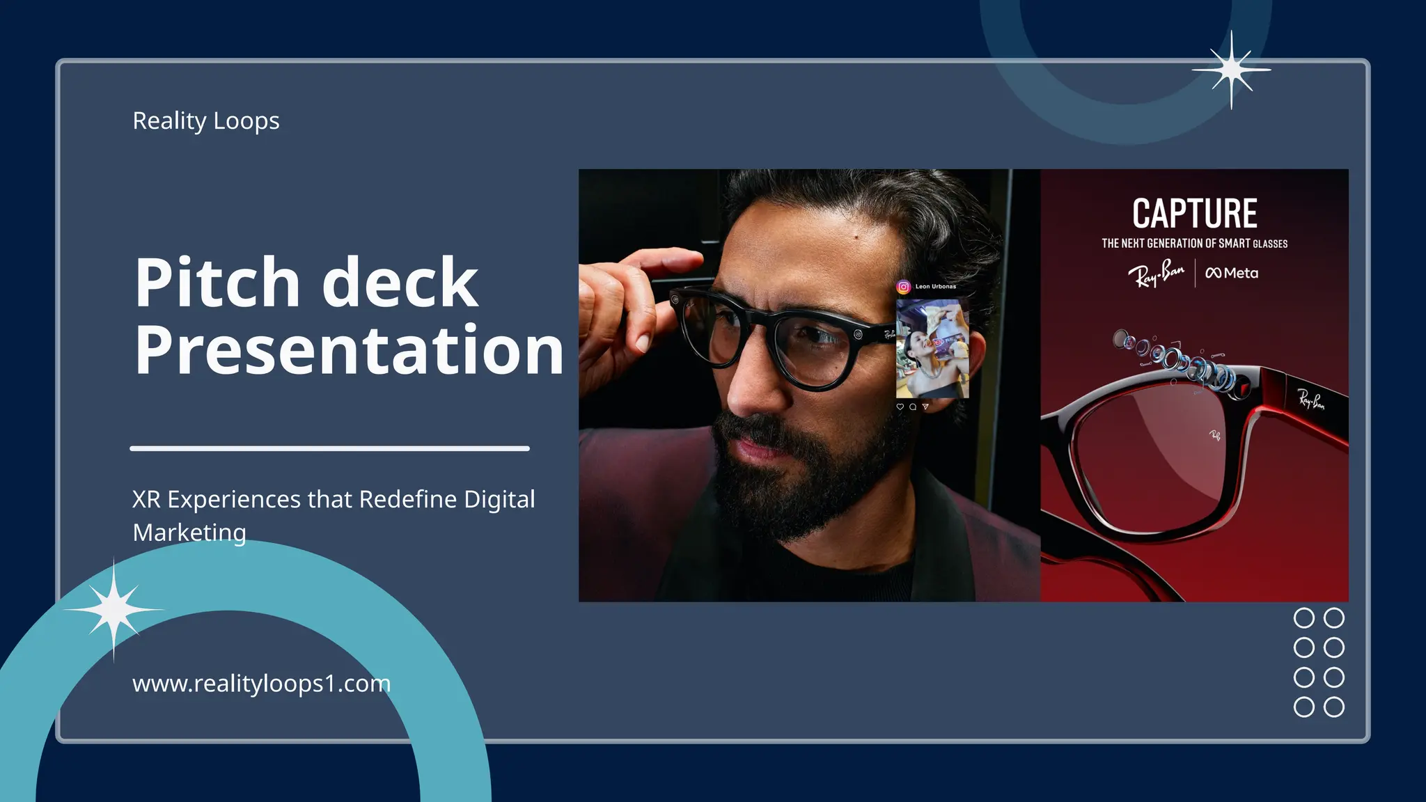 Cover slide of the Reality Loops pitch deck — Pre-Seed / Concept 2025