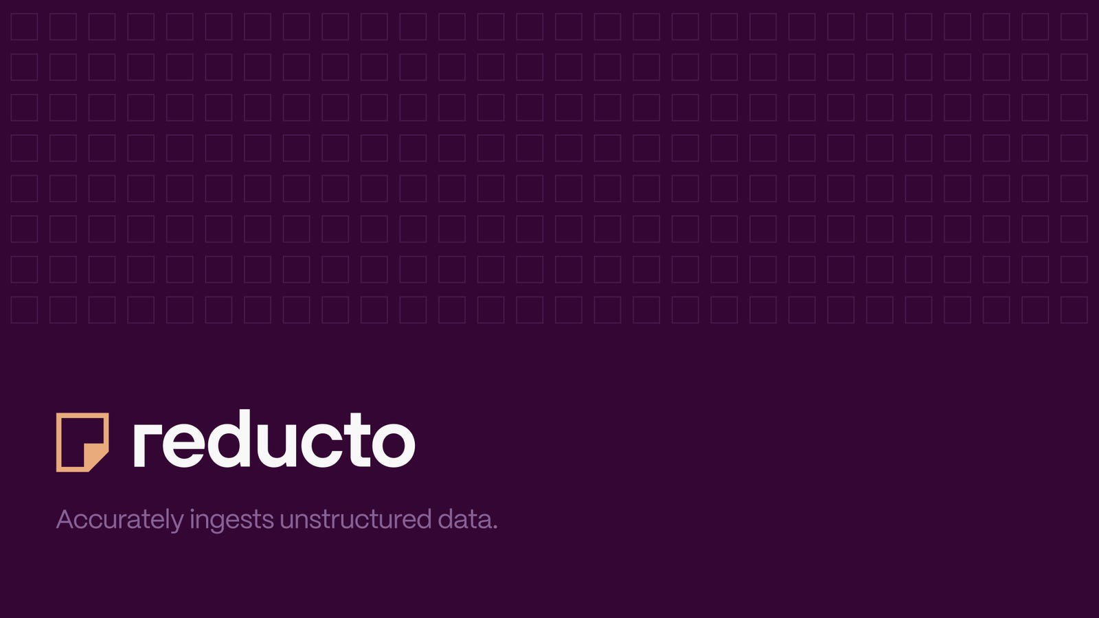 Cover slide of the Reducto pitch deck — Seed 2024