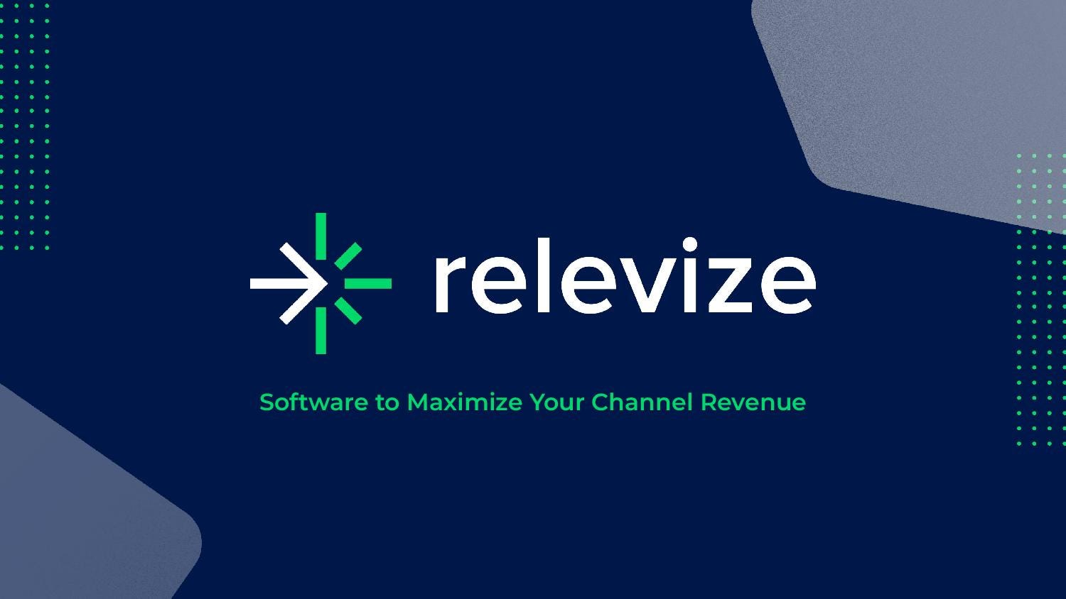 Cover slide of the Relevize pitch deck — Seed 2024