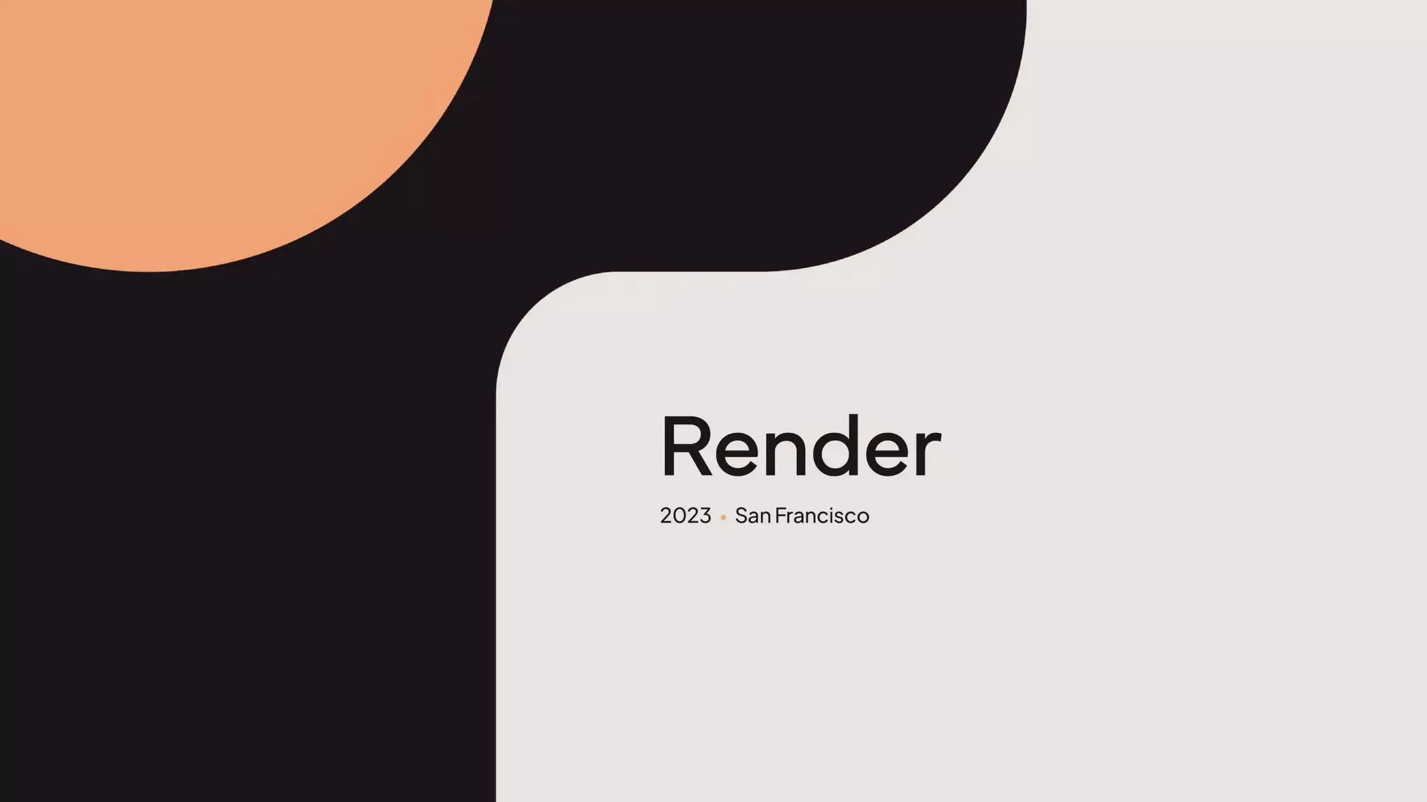 Cover slide of the Render pitch deck — Series B 2023