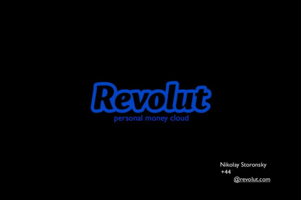 Cover slide of the Revolut pitch deck — 2014