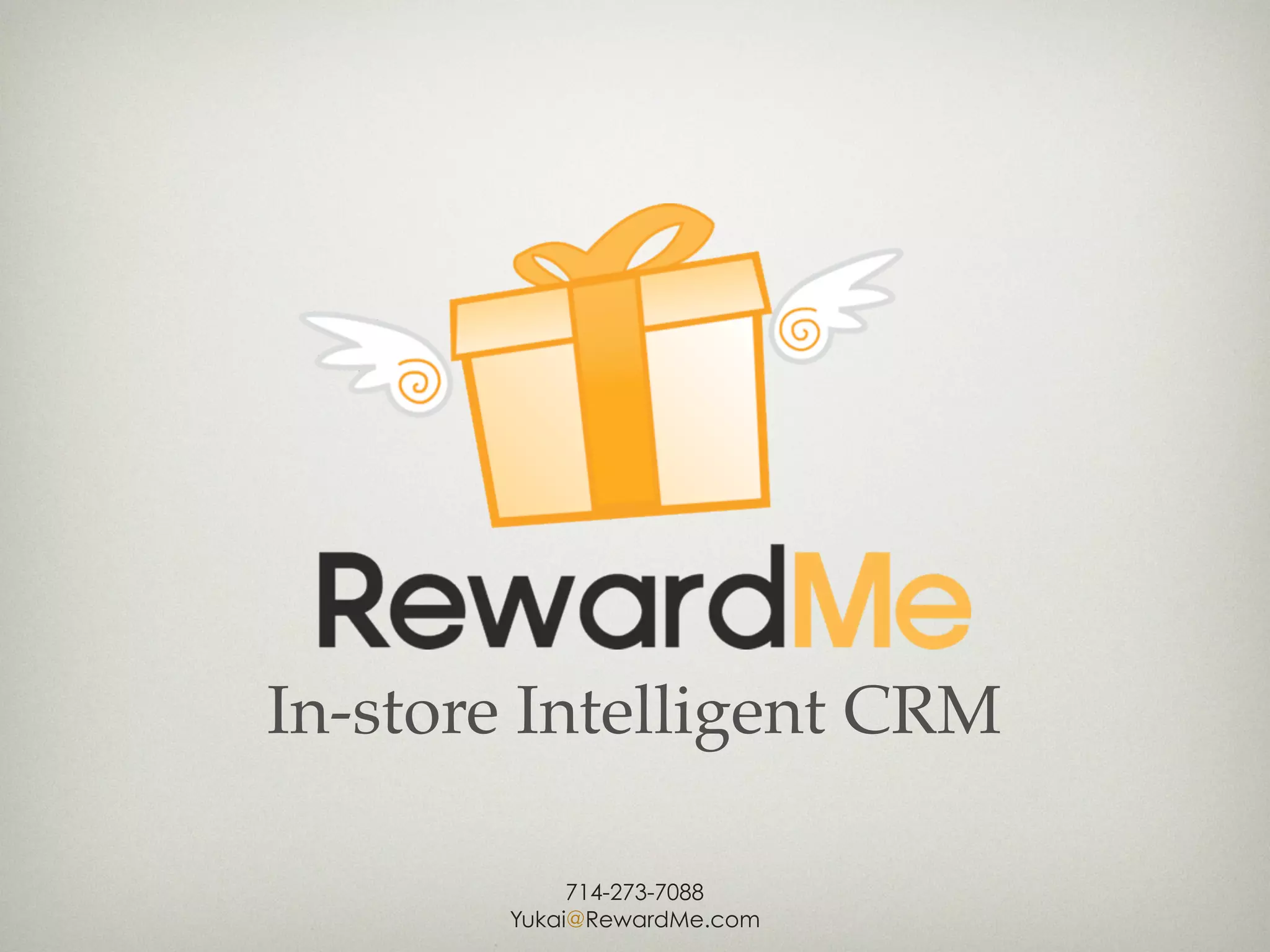 Cover slide of the RME (RewardMe) pitch deck — Not stated 2011