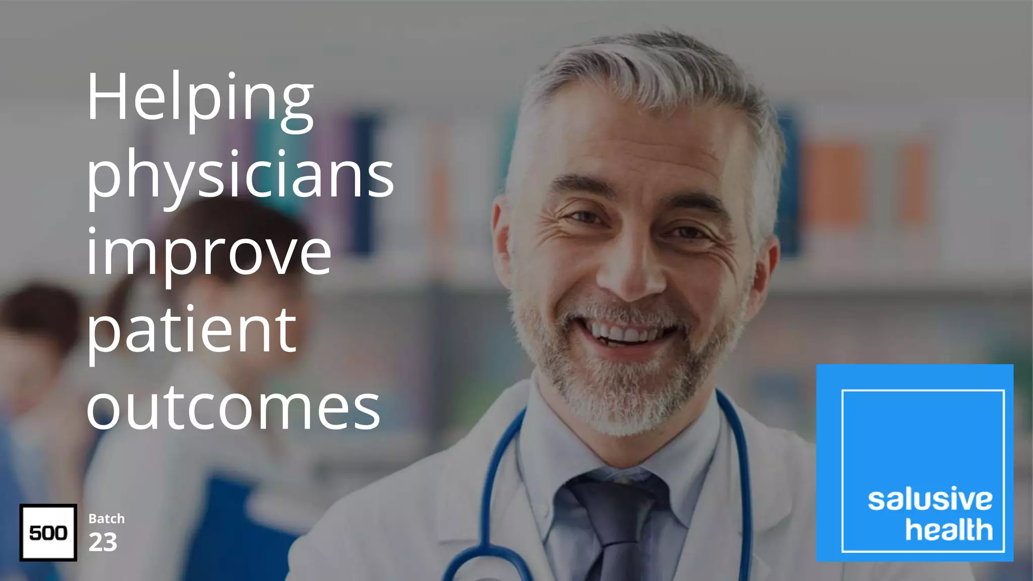 Cover slide of the Salusive Health pitch deck — 2018