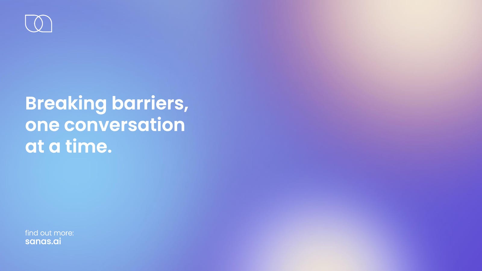 Cover slide of the Sanas pitch deck — Series A