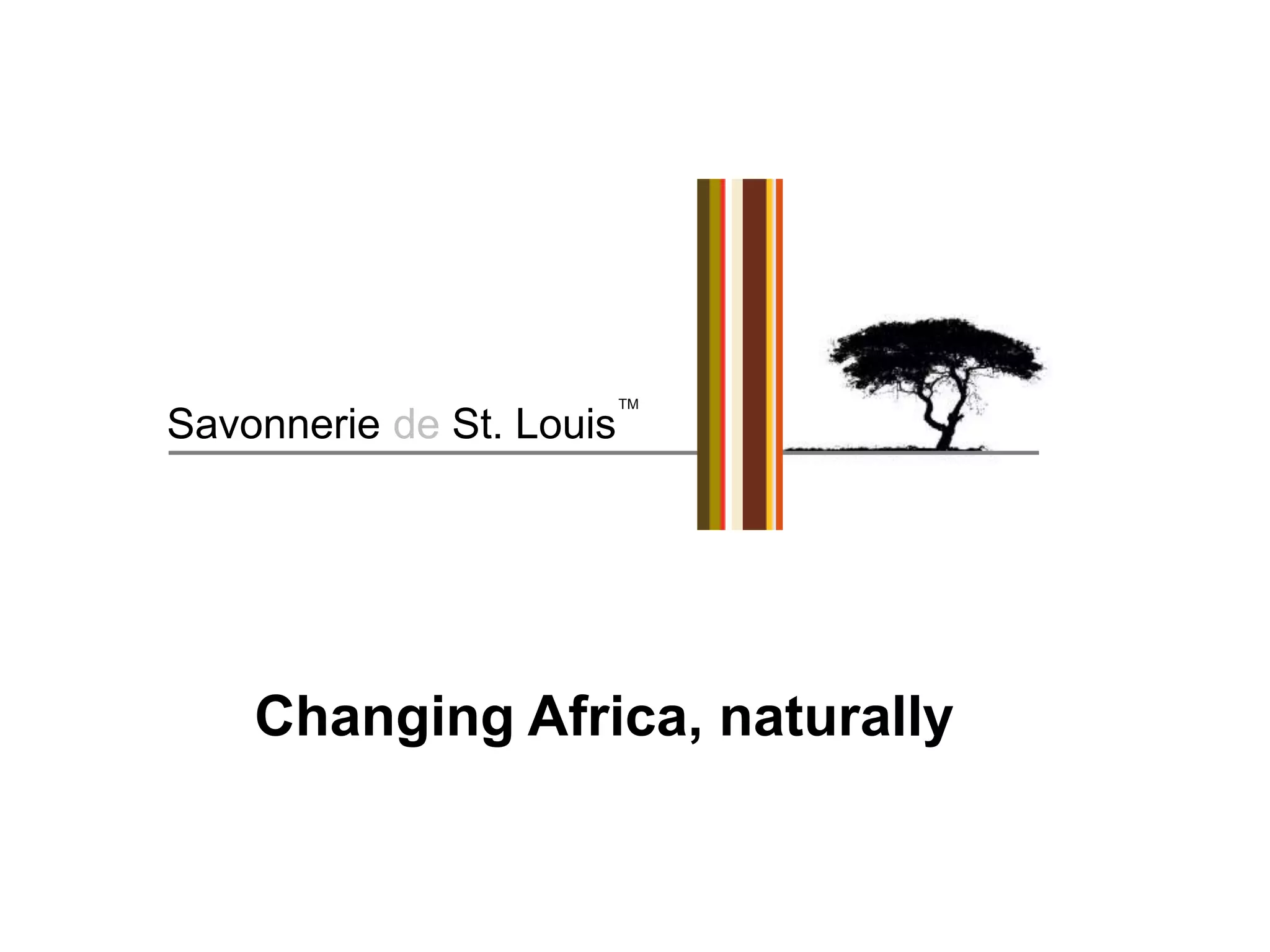 Cover slide of the Savonnerie de St. Louis pitch deck — 2005