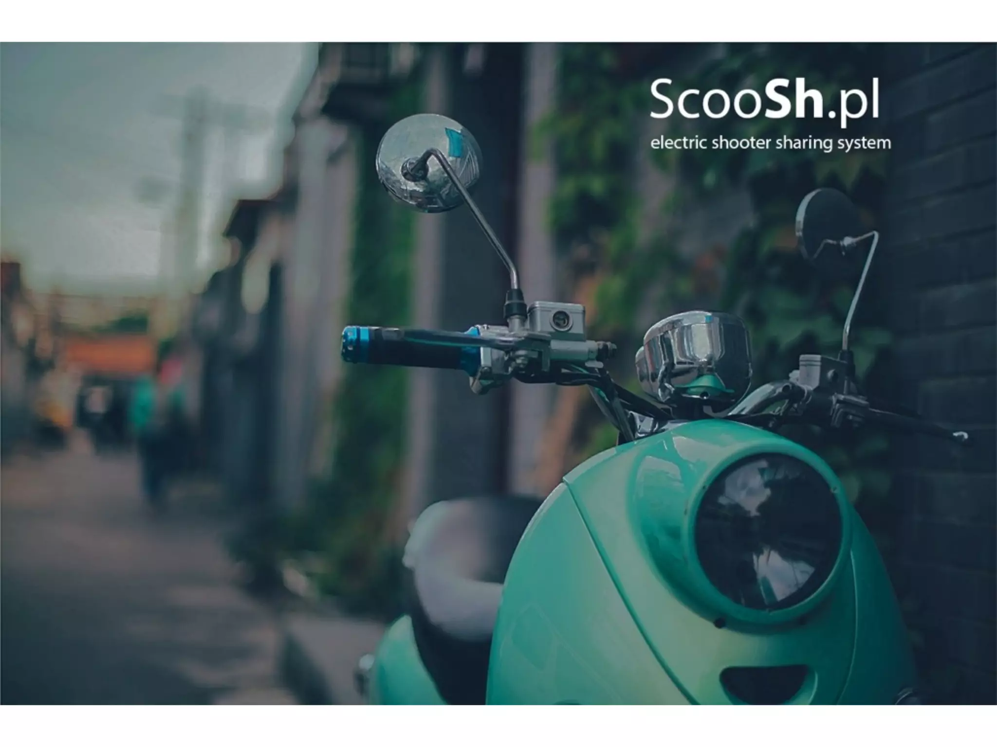 Cover slide of the Scoosh pitch deck — Seed / Pre-Launch 2017