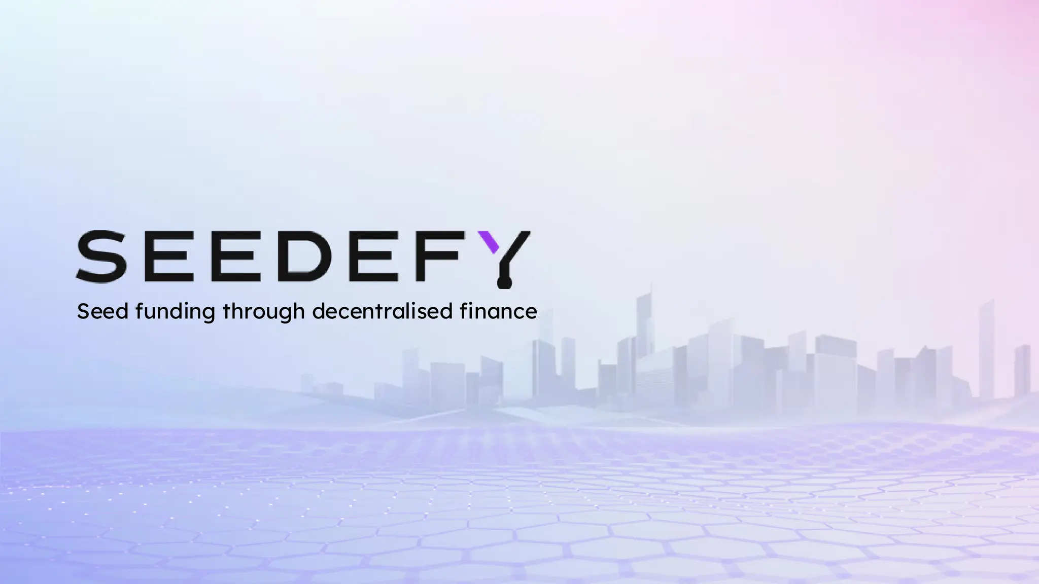 Cover slide of the Seedefy Pte. Ltd. pitch deck — Seed (Generic Deck) 2024