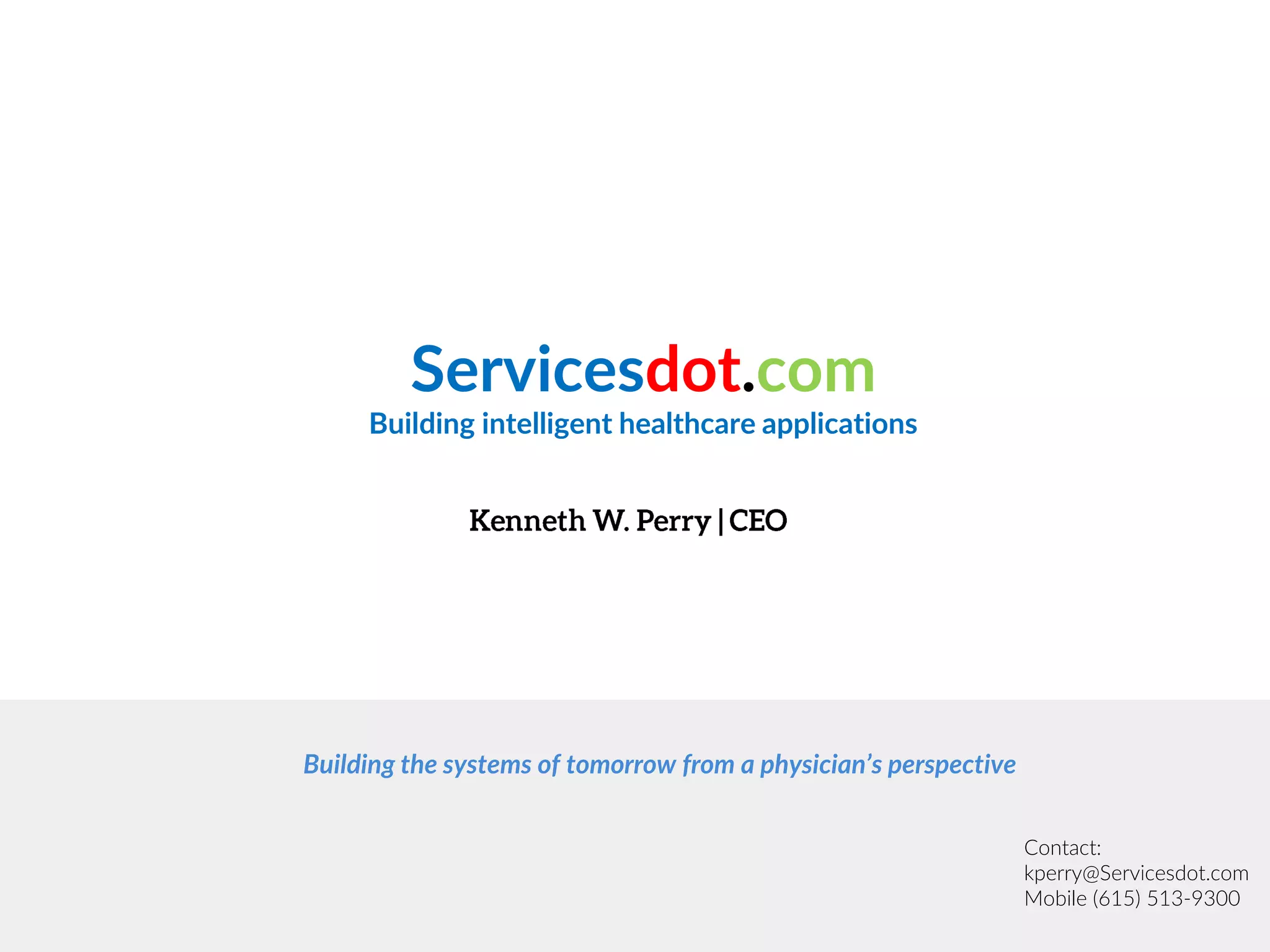 Cover slide of the Servicesdotcom Pitch Deck Teardown pitch deck