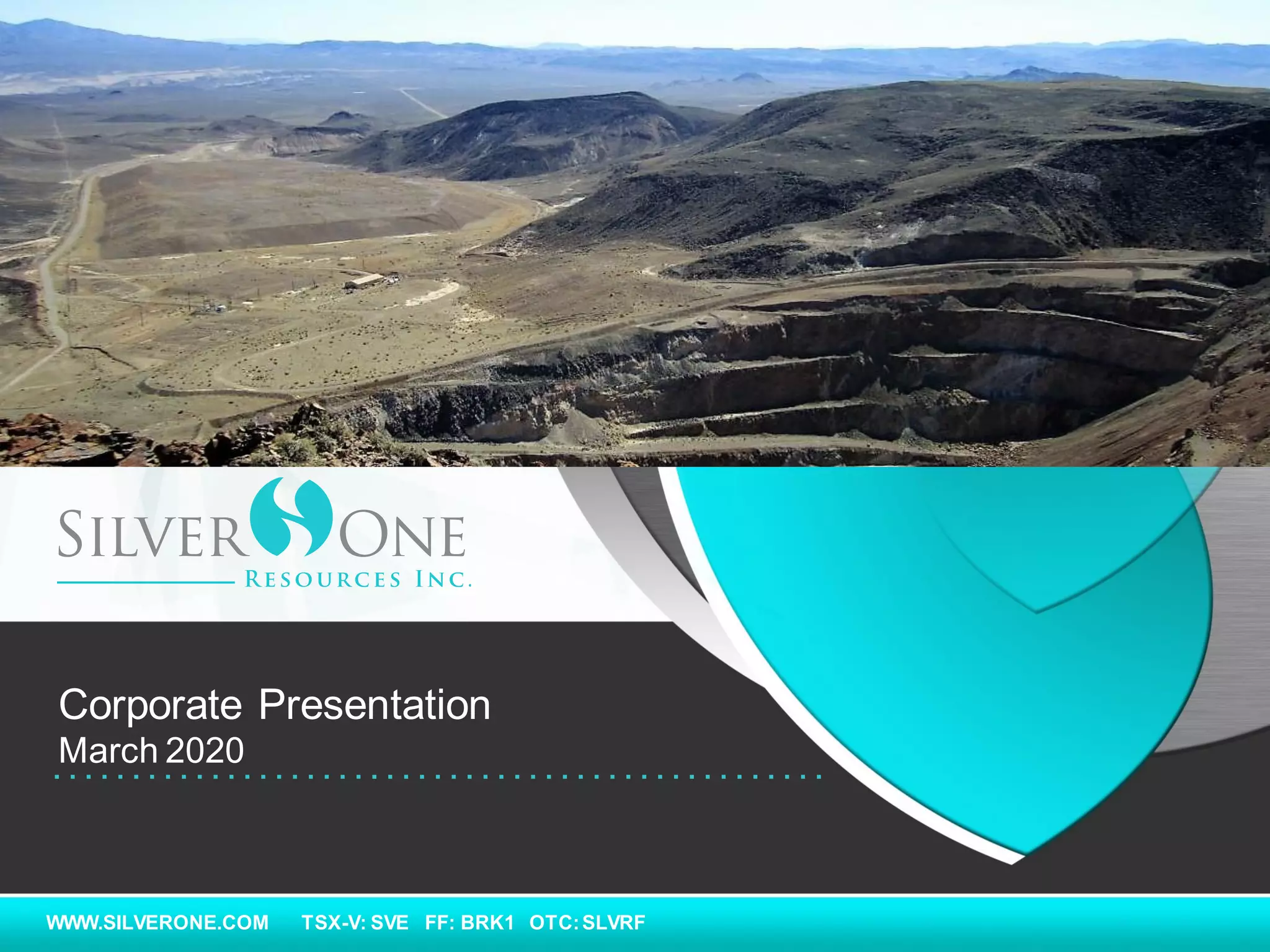 Cover slide of the Silver One Resources Pitch Deck Teardown pitch deck