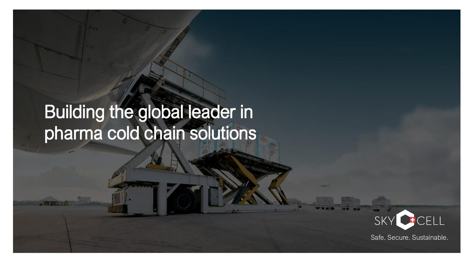 Cover slide of the SkyCell pitch deck — Growth 2024