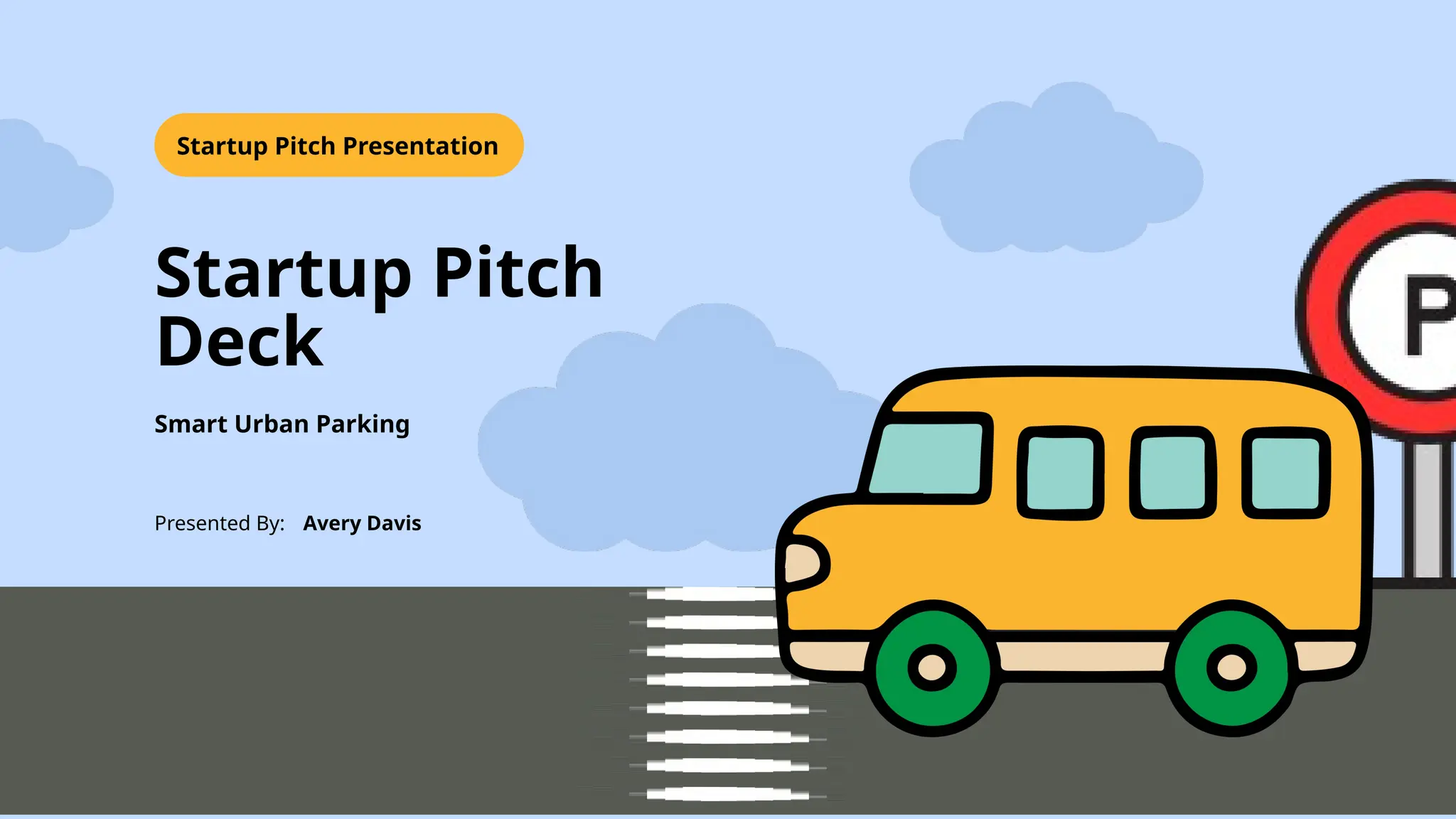 Cover slide of the Giggling Platypus Co. pitch deck