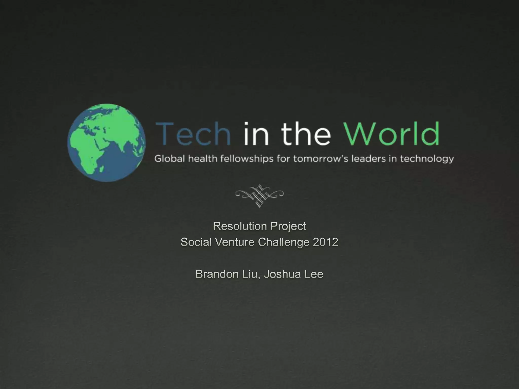 Cover slide of the Tech in the World Pitch Deck Teardown pitch deck
