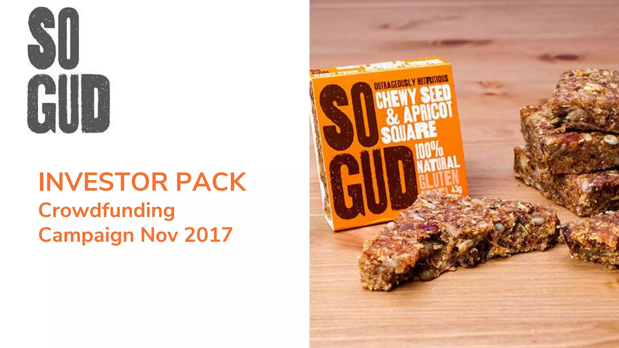 Cover slide of the Sogud Pack pitch deck — 2017