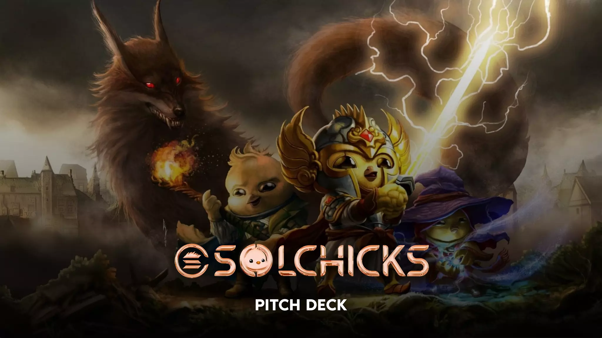 Cover slide of the SolChicks pitch deck — 2021