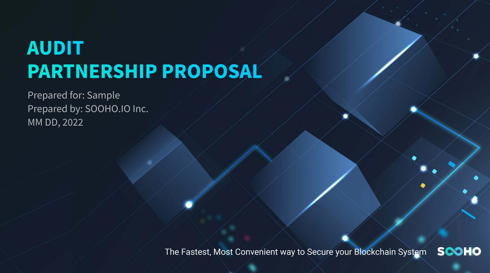 Cover slide of the Sooho.io pitch deck — Series A 2024