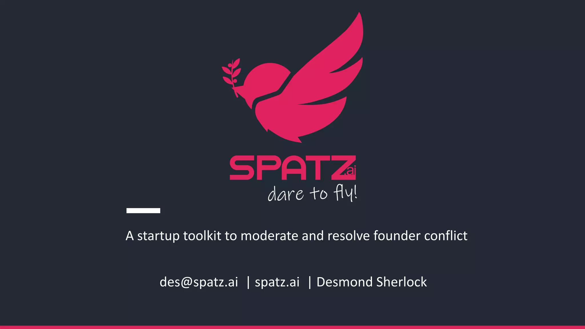 Cover slide of the SpatzAI pitch deck — Pre-seed / Concept 2022
