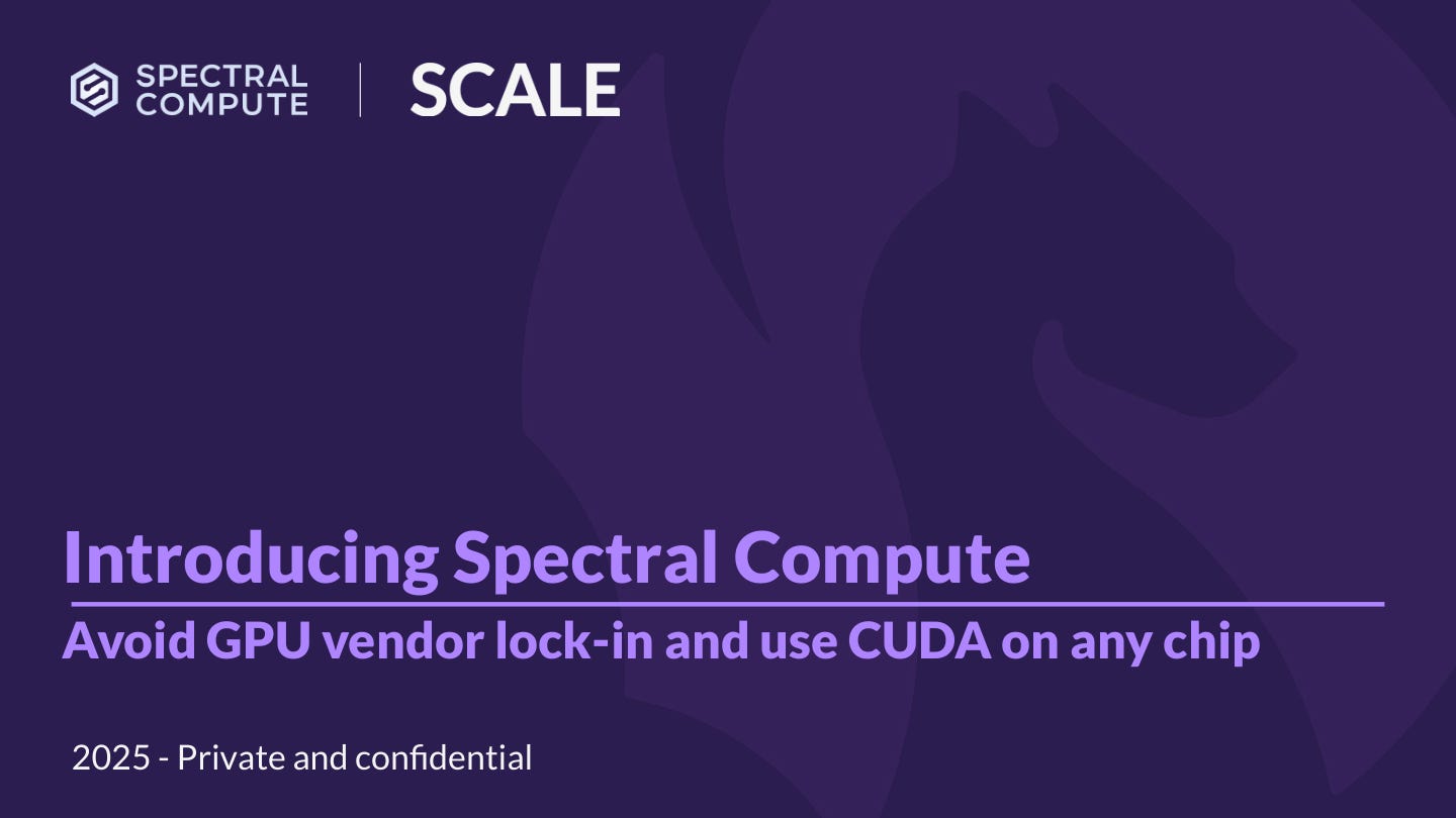 Cover slide of the Spectral Compute pitch deck — Seed 2024