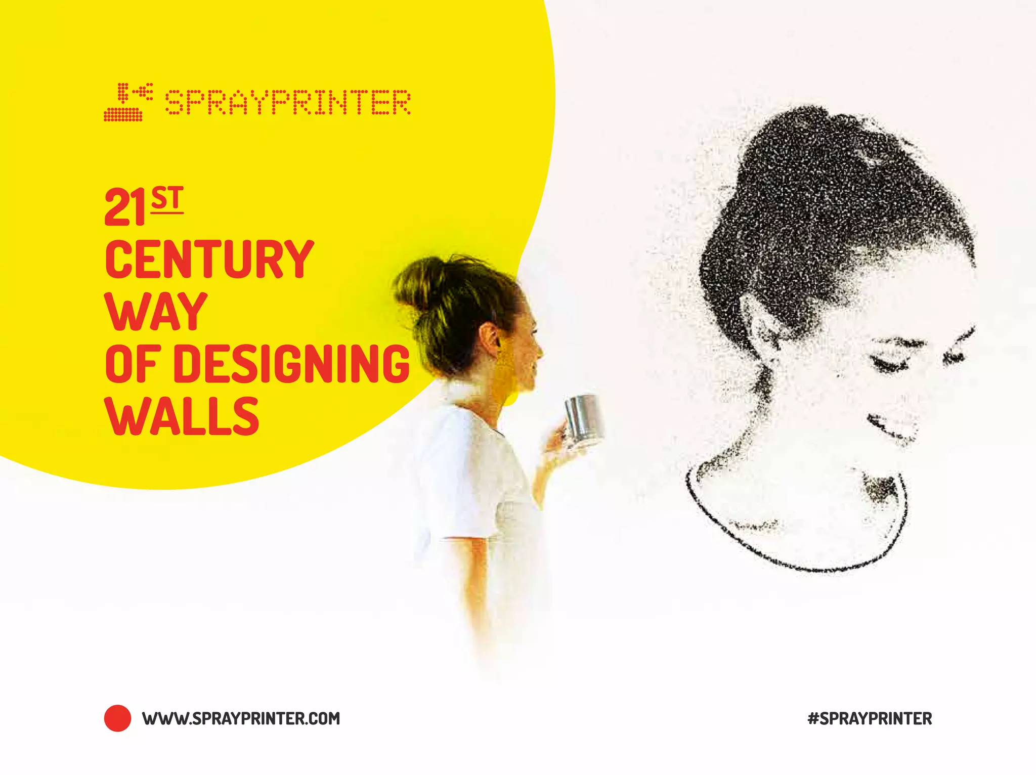 Cover slide of the SprayPrinter pitch deck — Seed