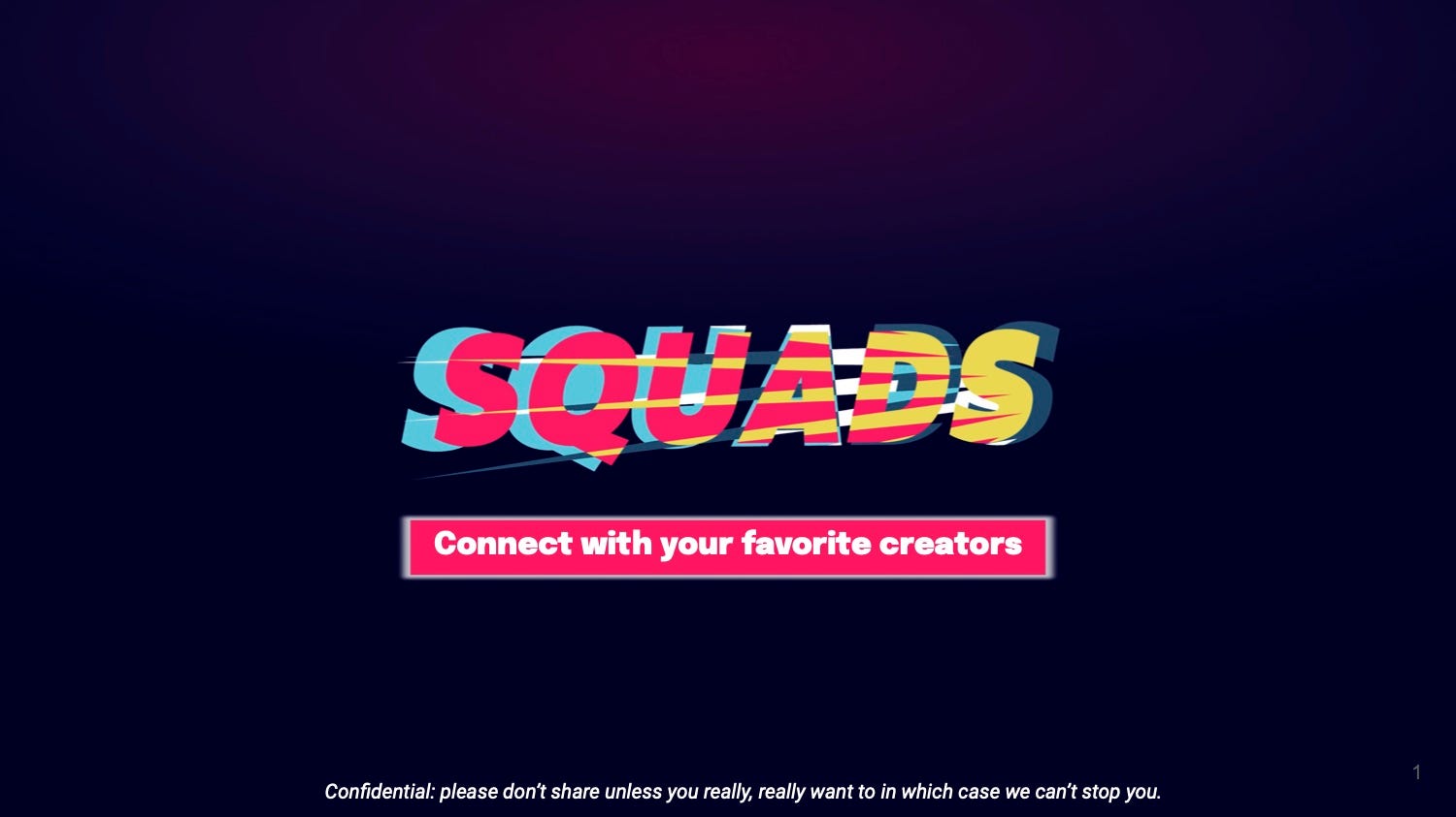 Cover slide of the Squads pitch deck — Pre-seed 2022