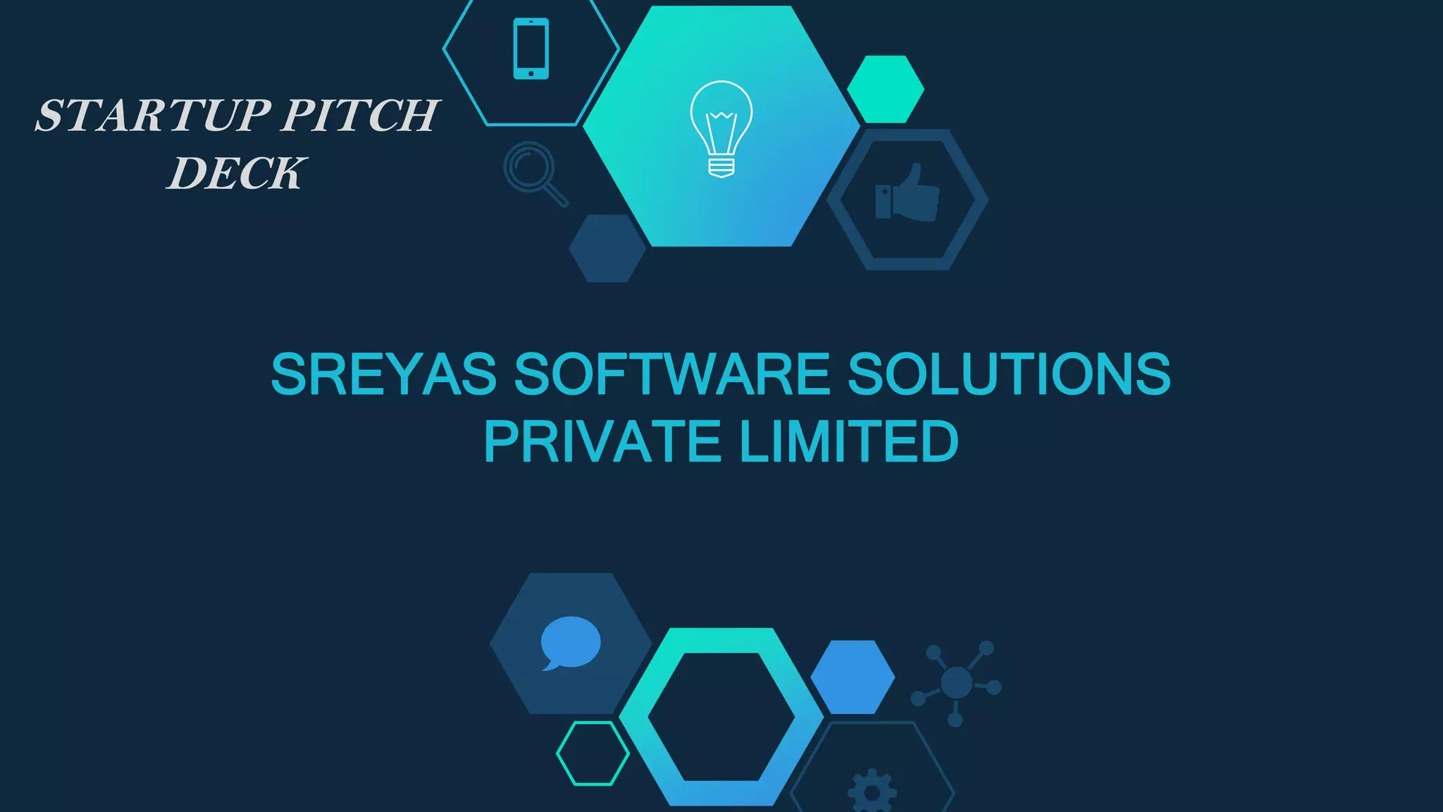 Cover slide of the SREYAS SOFTWARE SOLUTIONS PRIVATE LIMITED pitch deck — Seed / Bootstrapped