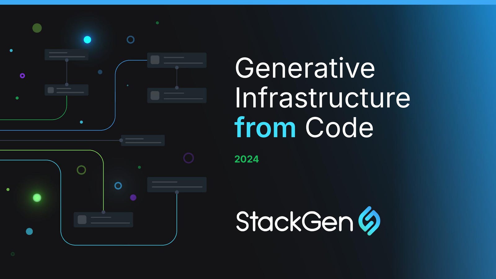 Cover slide of the StackGen pitch deck — Seed 2024
