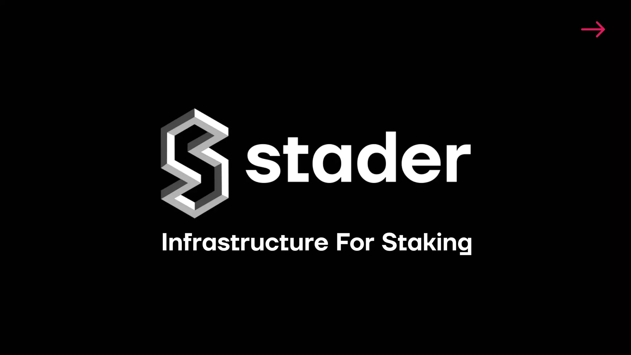 Cover slide of the Stader Labs Pitch Deck Teardown pitch deck