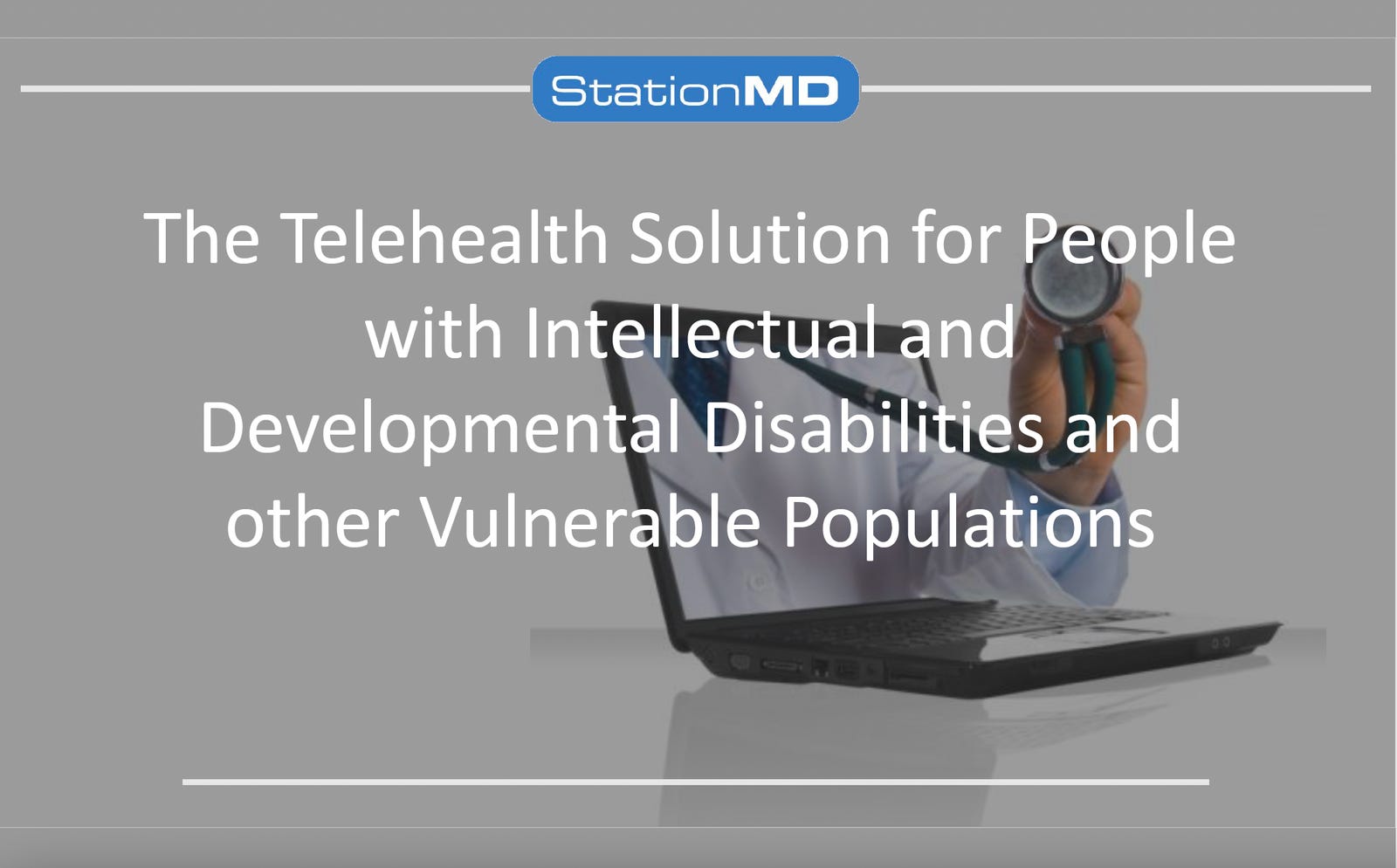 Cover slide of the StationMD pitch deck — Venture 2024