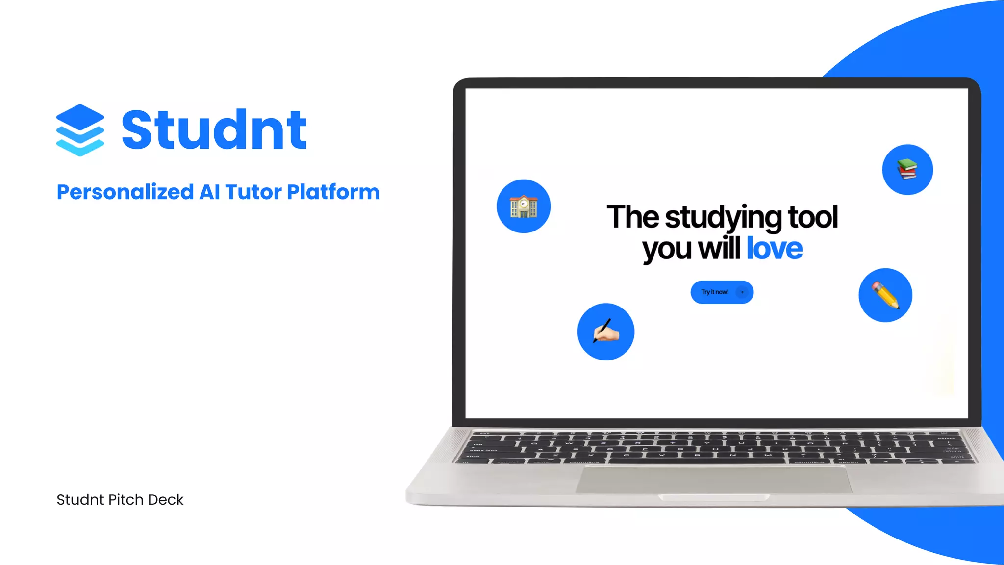 Cover slide of the Studnt pitch deck — Unknown (Beta mentioned) 2022