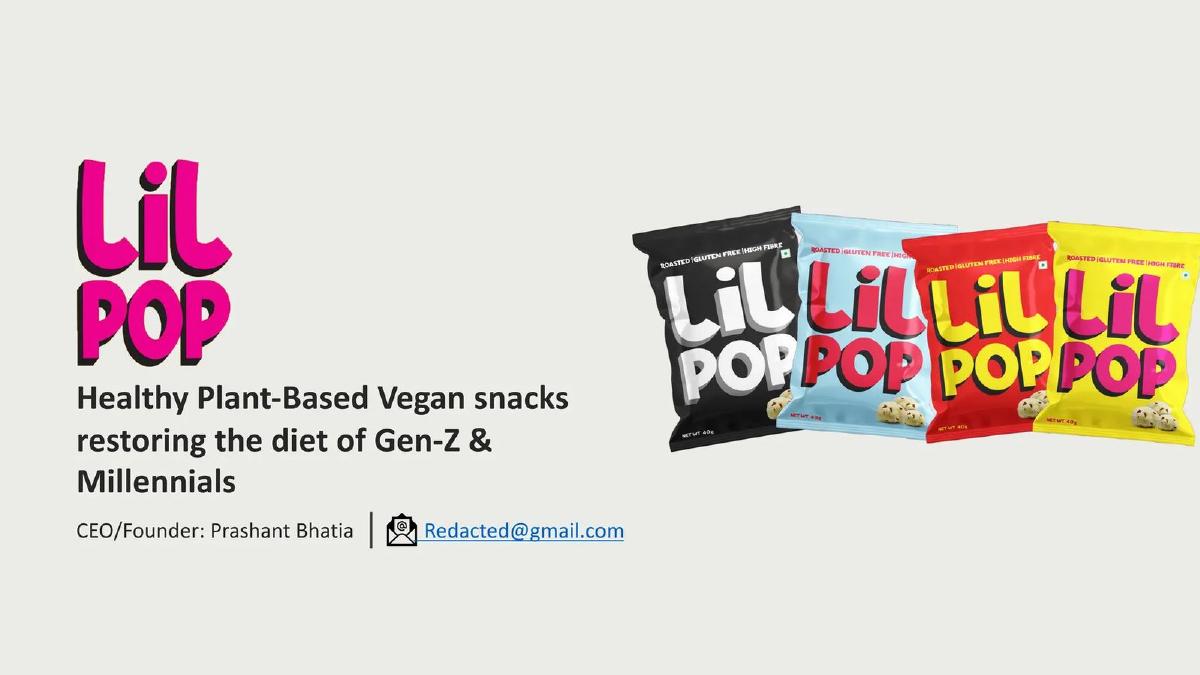 Cover slide of the Lil PoP pitch deck — 2022