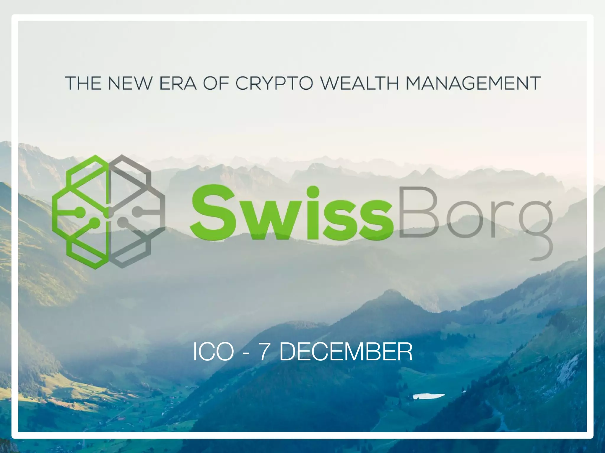 Cover slide of the Swissborg Pitch Deck Teardown pitch deck