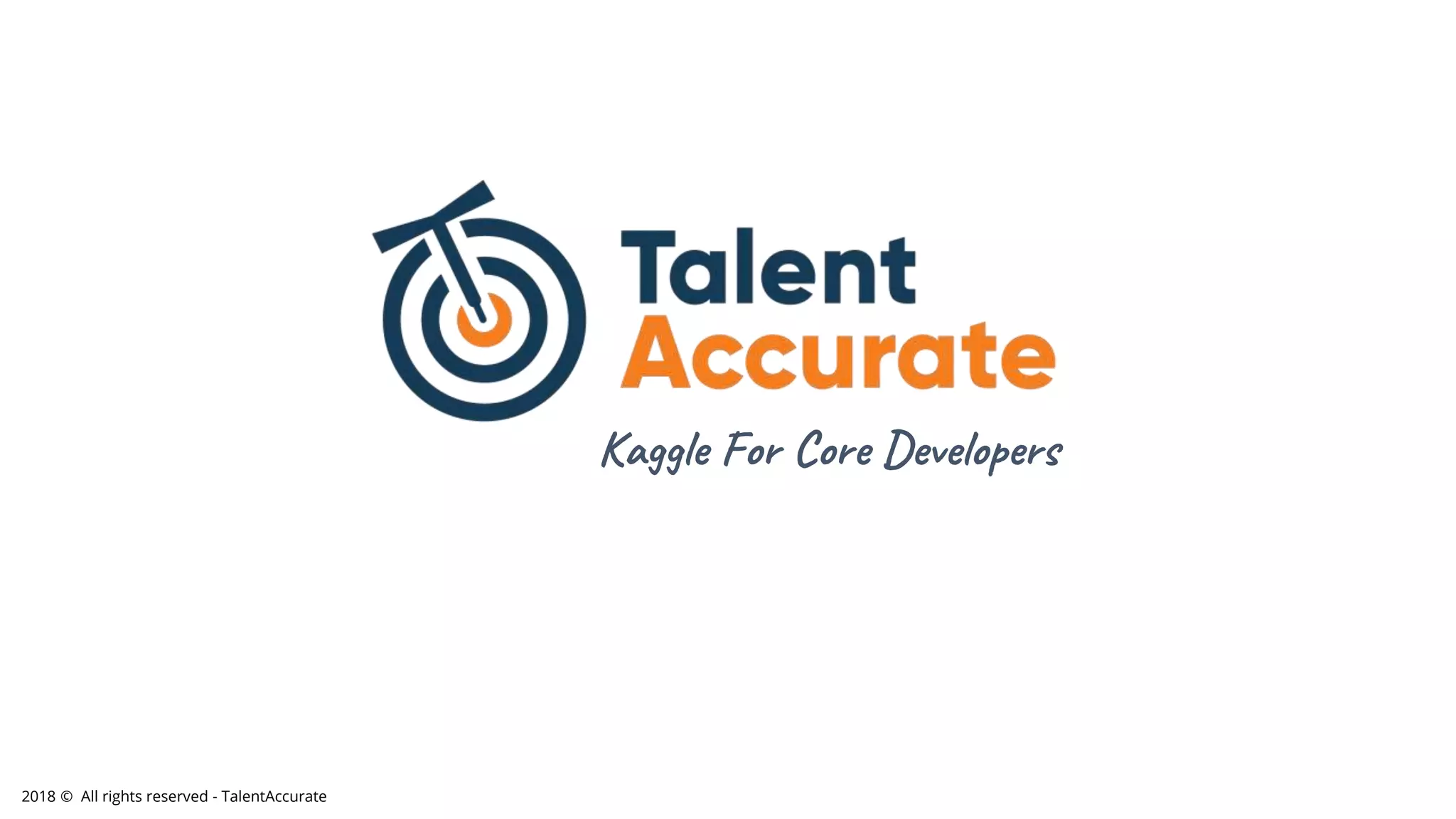 Cover slide of the Talent Accurate (DPASS) pitch deck — Seed / Early Stage 2018