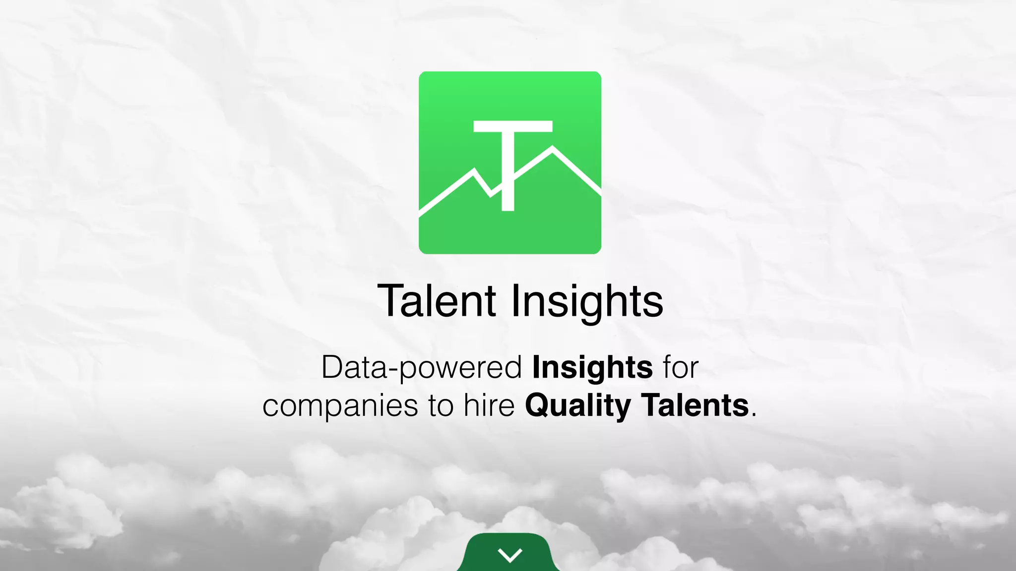 Cover slide of the Talent Insights pitch deck — 2014
