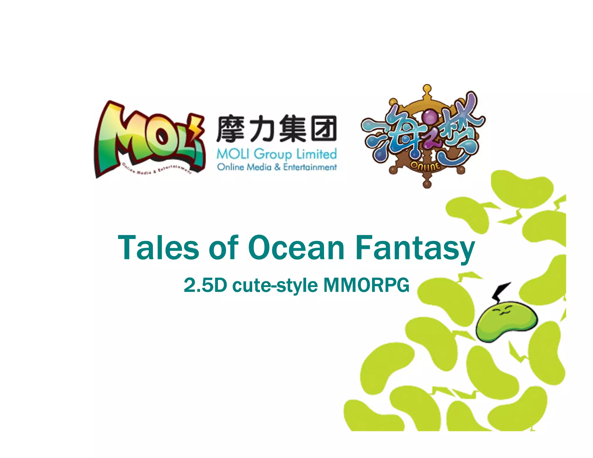 Cover slide of the MOLI Group Limited pitch deck