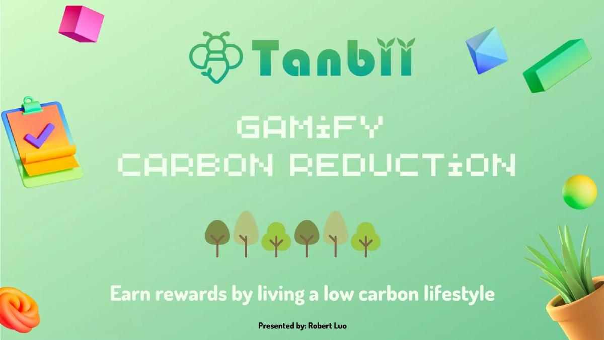 Cover slide of the Tanbii pitch deck — Pre-seed 2022