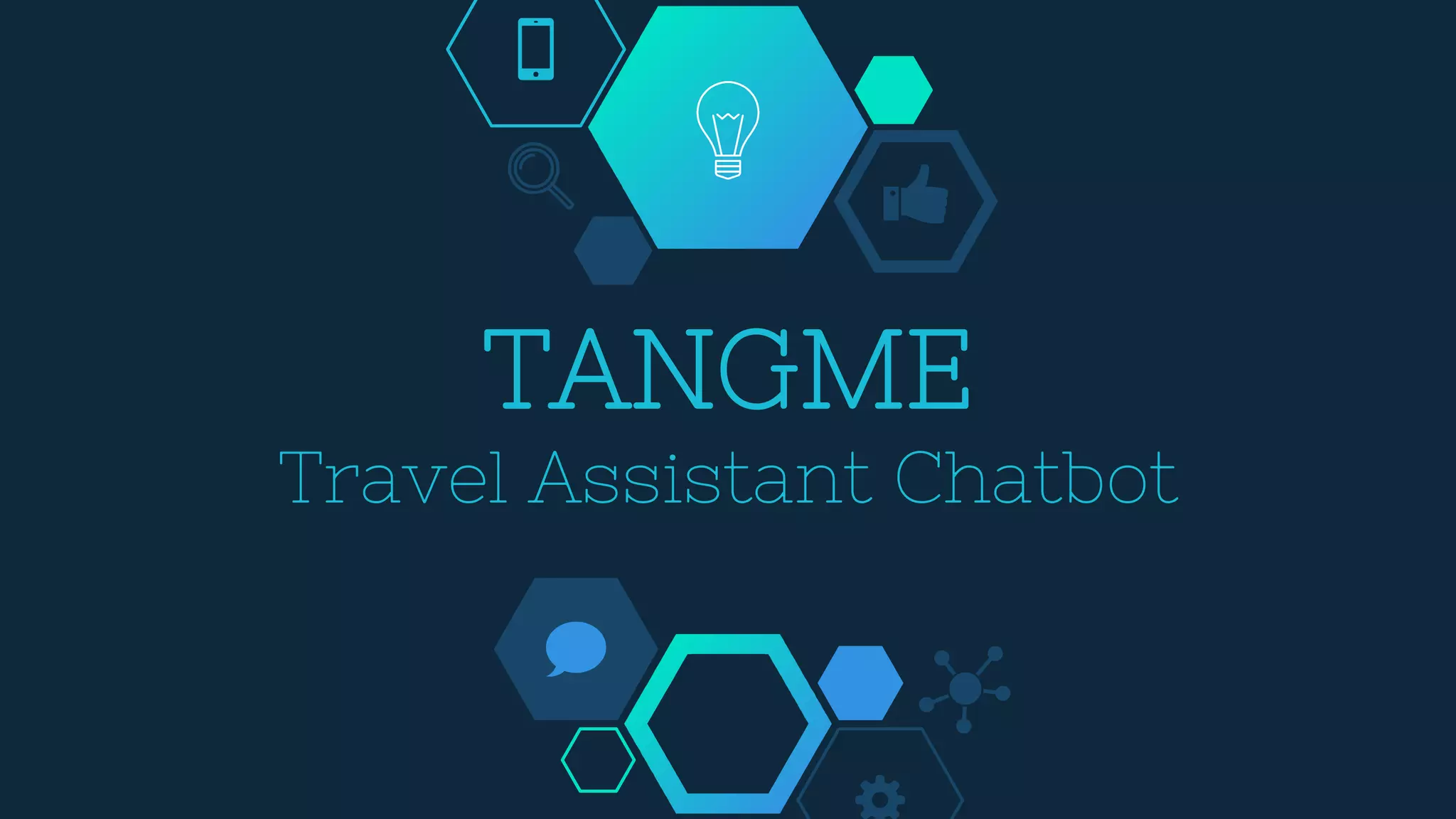 Cover slide of the TANGME pitch deck — 2016