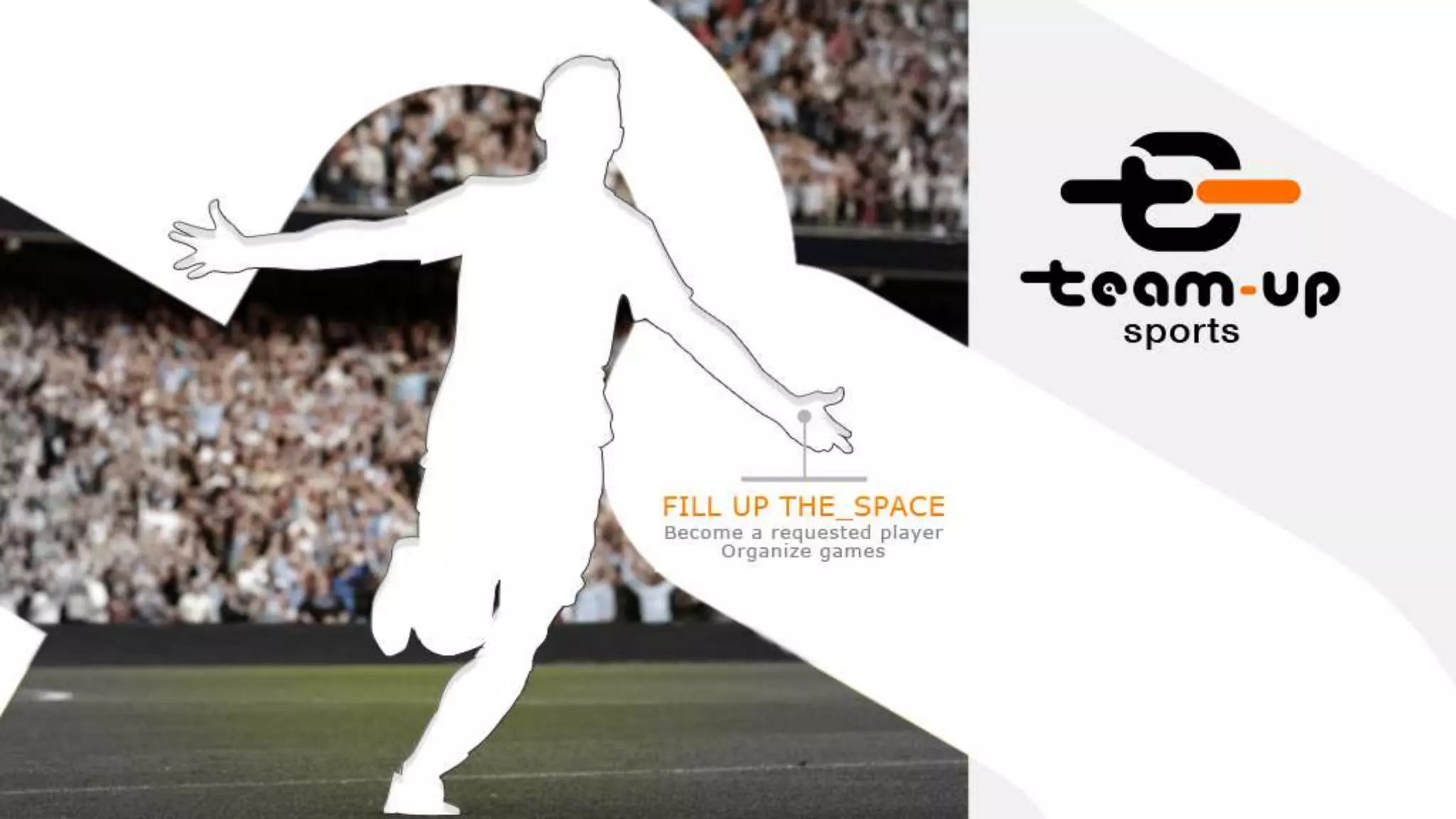 Cover slide of the Team Up Sports pitch deck — Early Stage / Seed