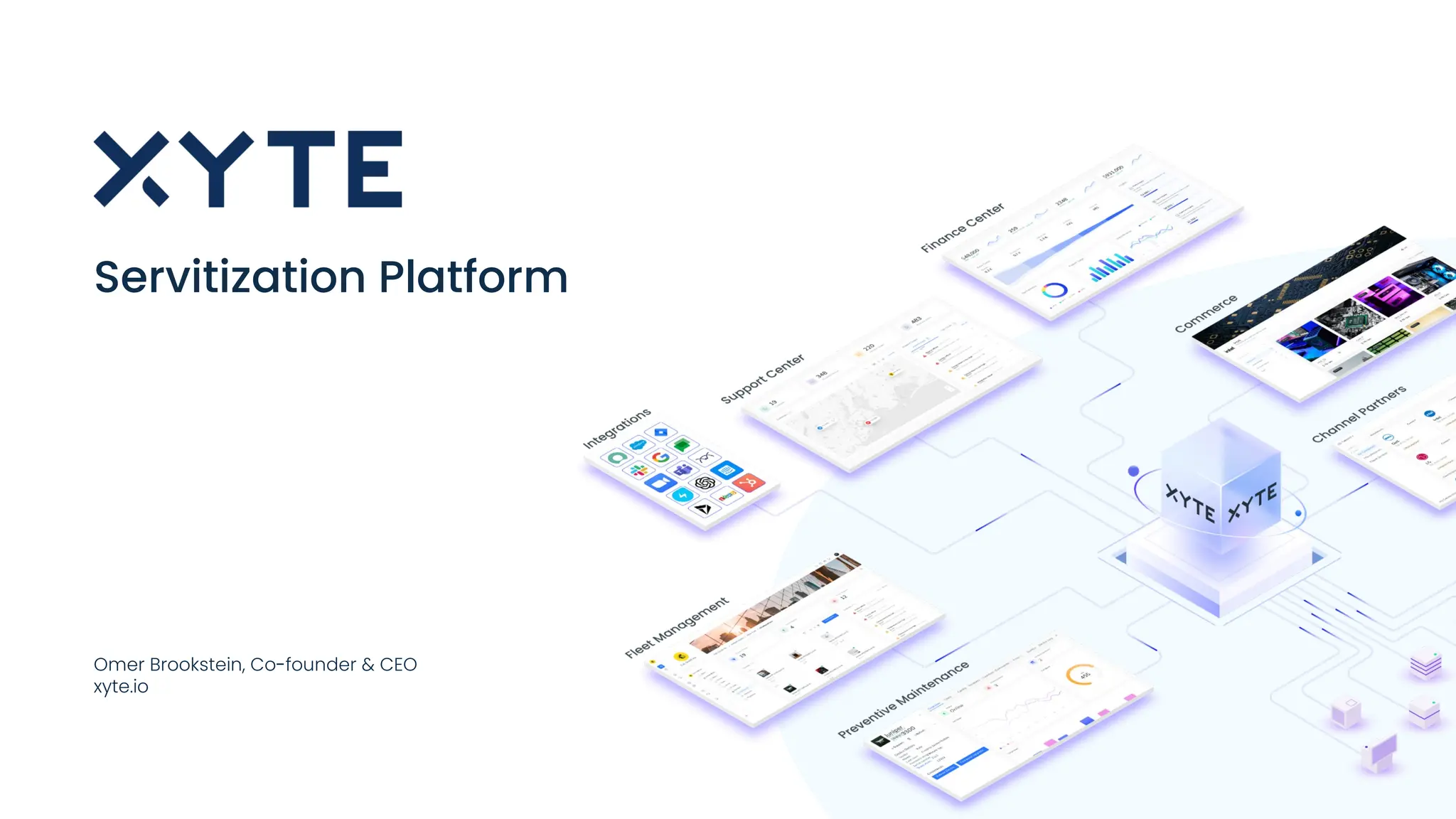 Cover slide of the Xyte pitch deck