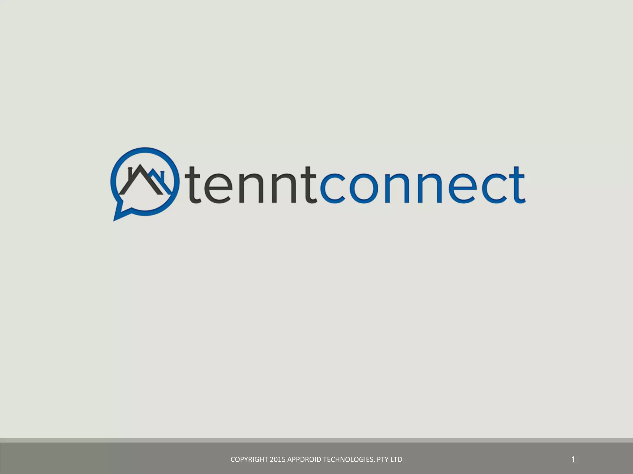 Cover slide of the Tenntconnect pitch deck — Early Stage / Seed 2015