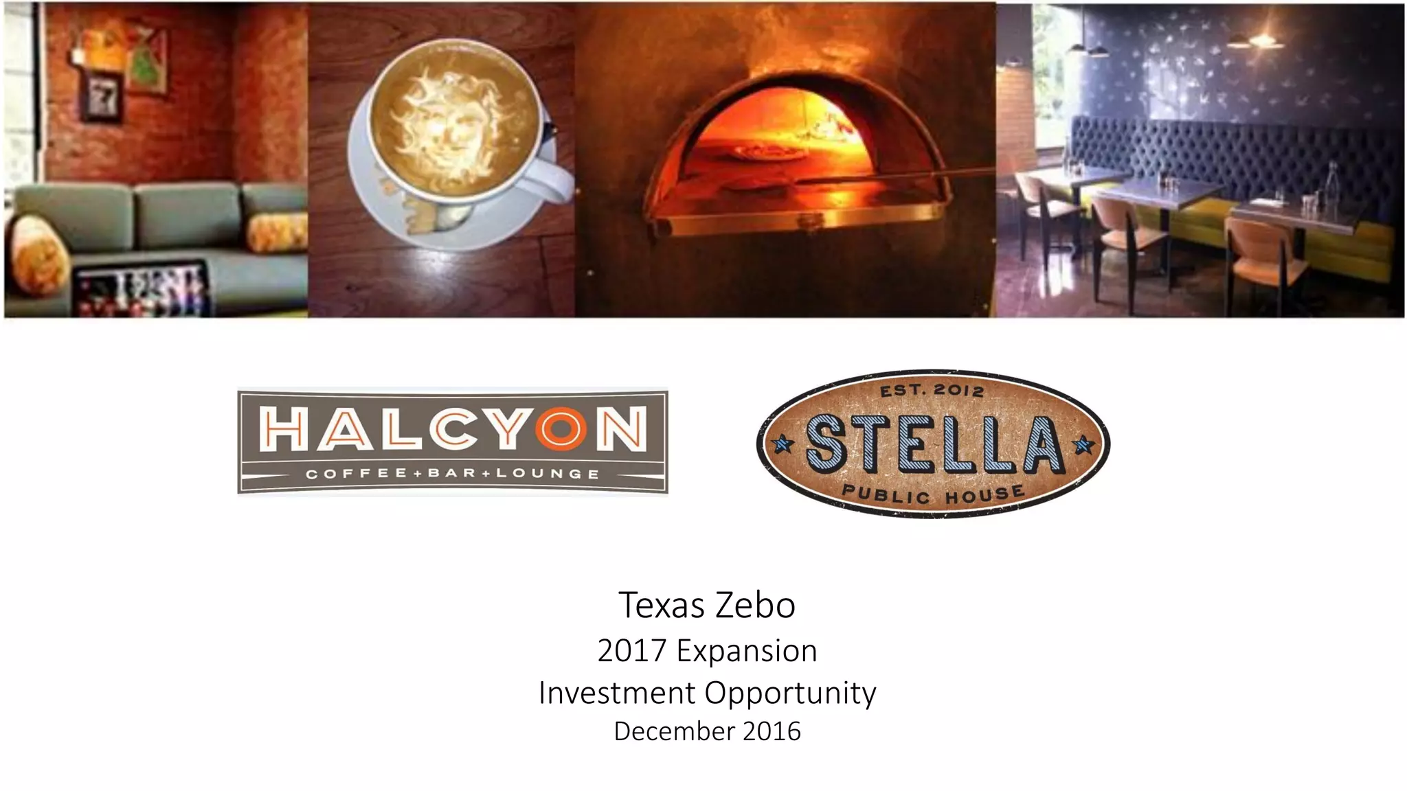 Cover slide of the Texas Zebo Pitch Deck Teardown pitch deck