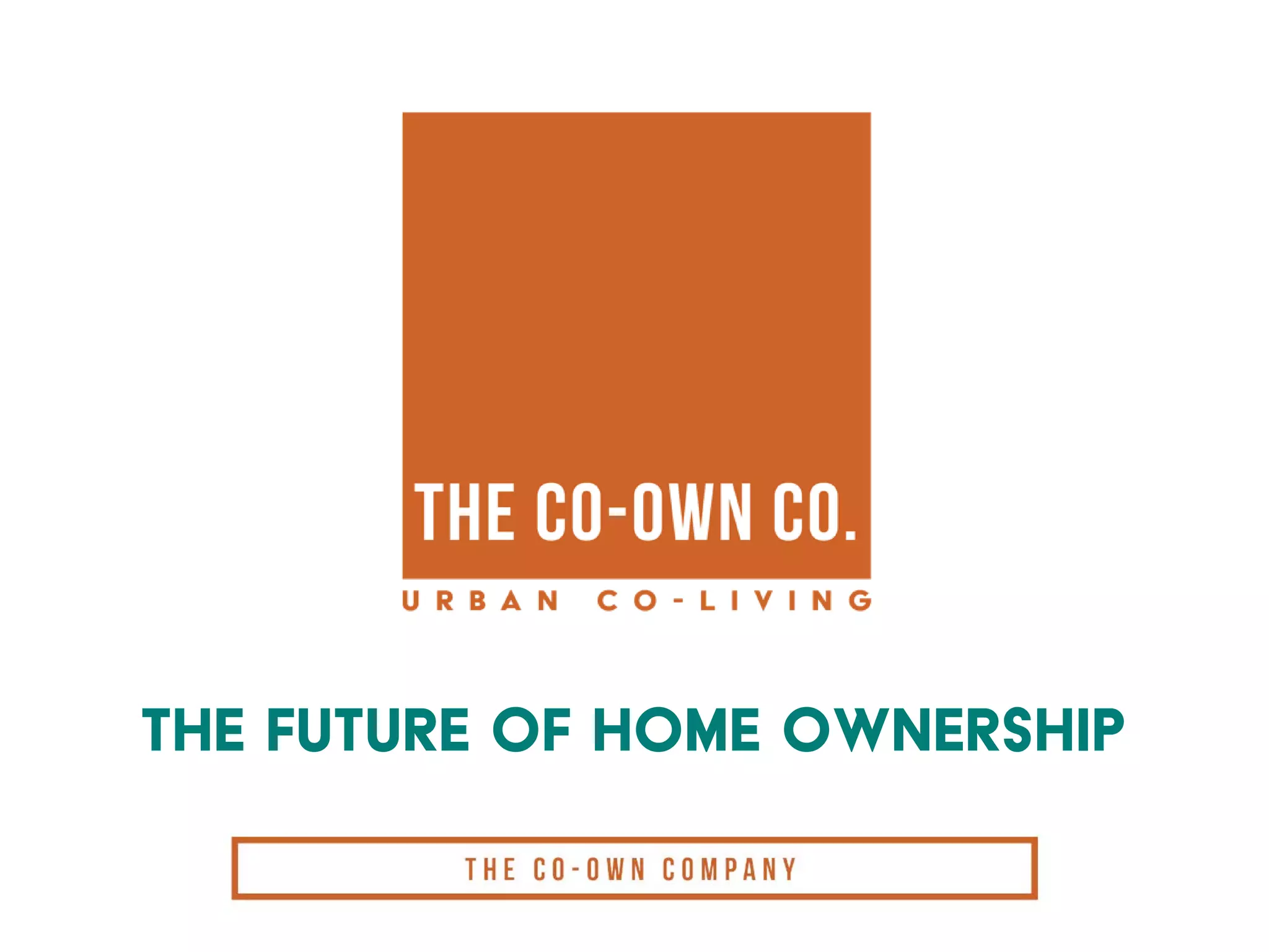 Cover slide of the The Co-Own Company pitch deck — 2021