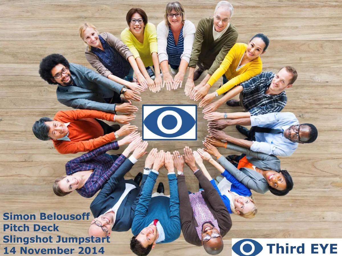 Cover slide of the Third Eye pitch deck — Concept / Idea 2014