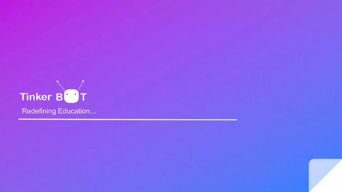 Cover slide of the Tinker Bot pitch deck — Early Stage / Seed 2016