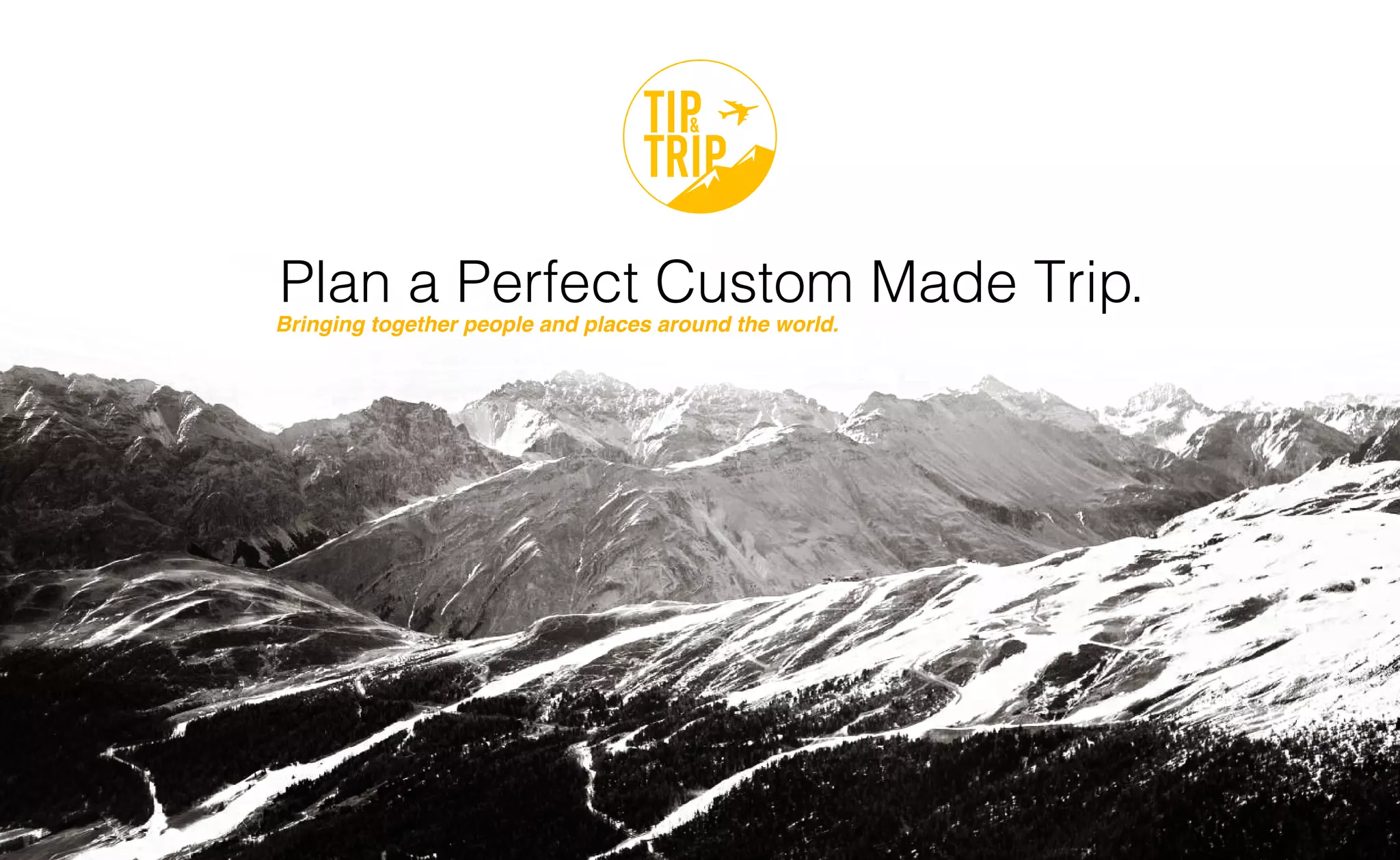 Cover slide of the Tip & Trip pitch deck — Seed / Beta 2016