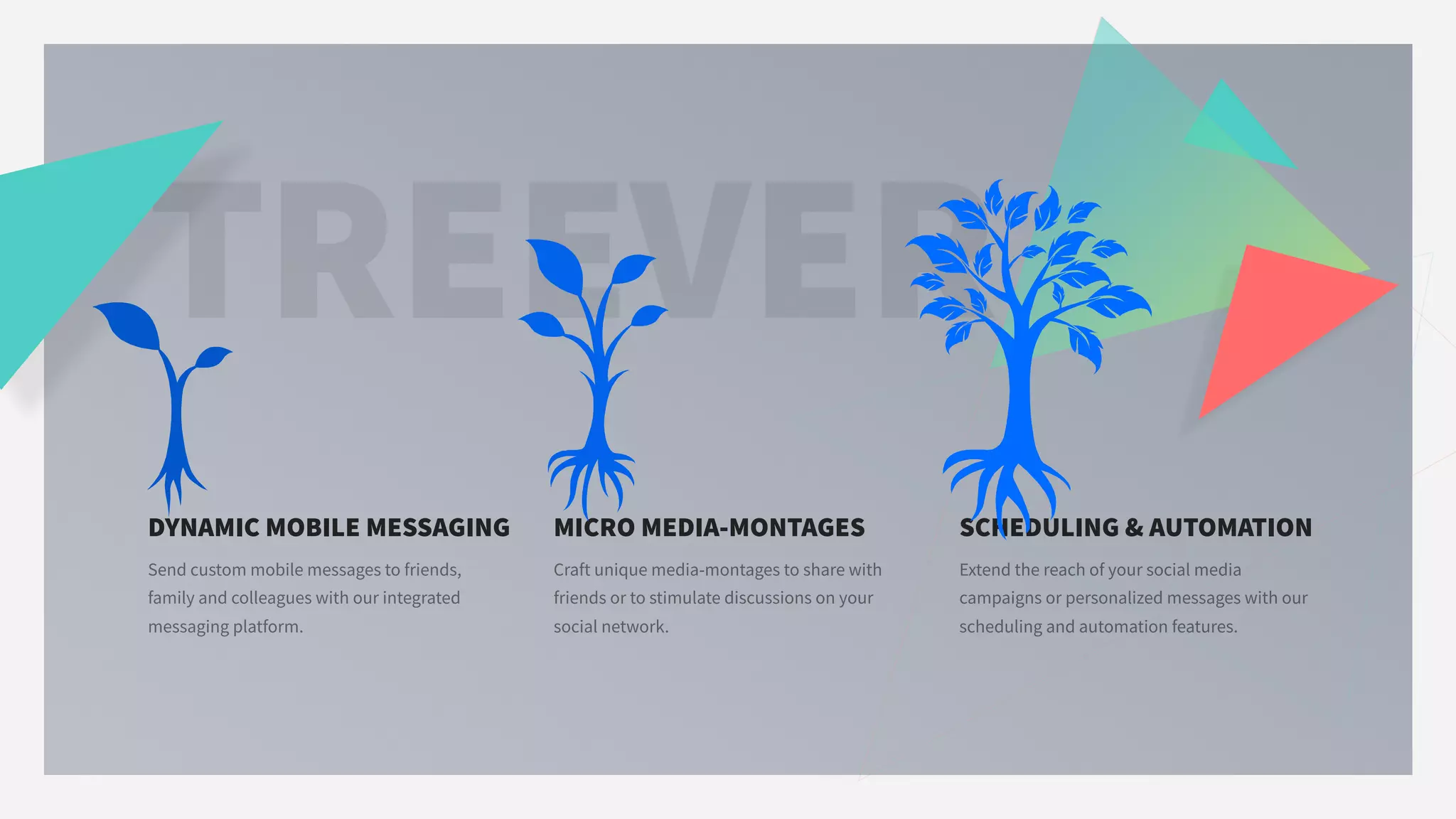 Cover slide of the Treever pitch deck