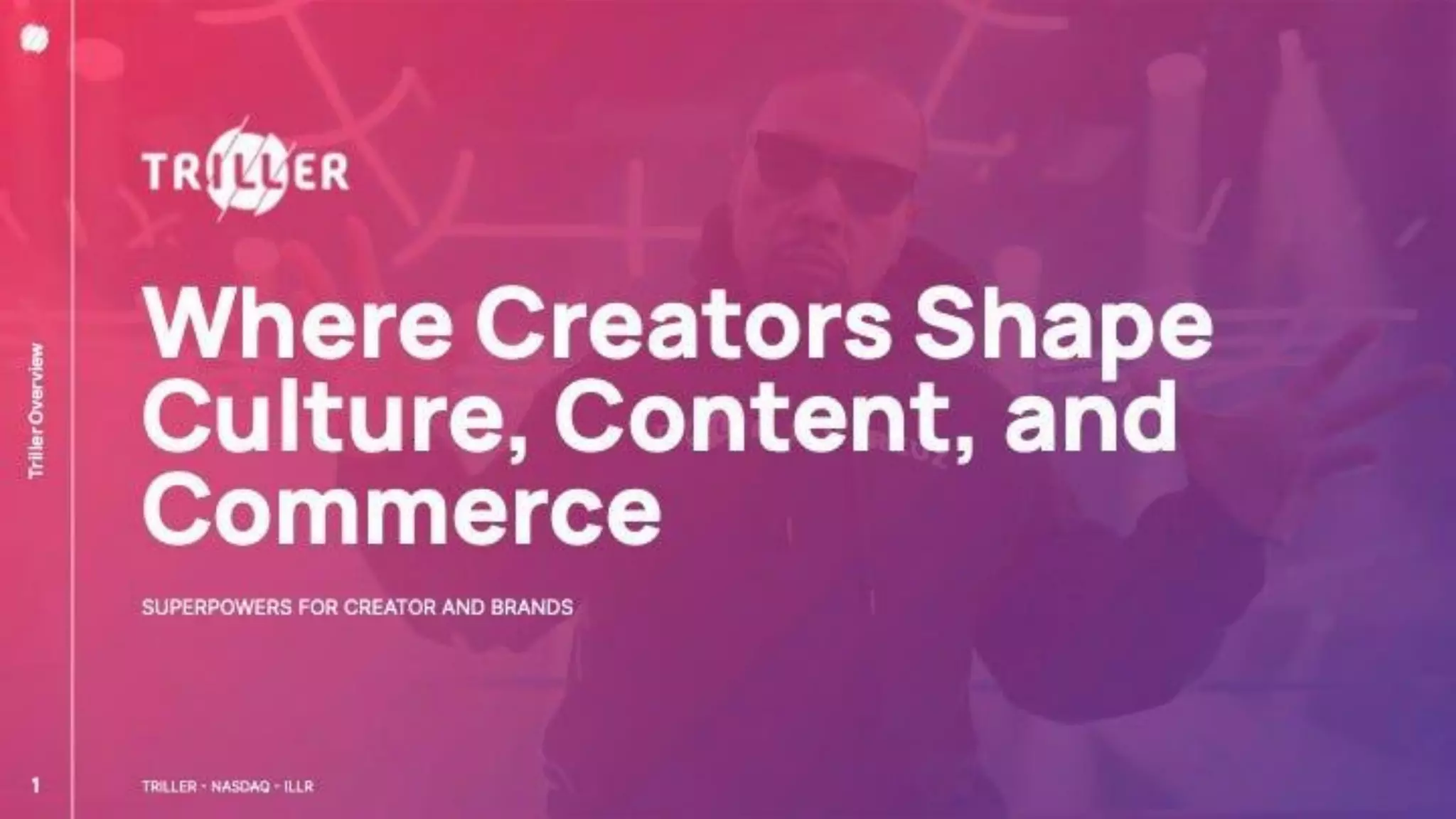 Cover slide of the Triller pitch deck — Public (Pre-IPO/SPAC) 2022