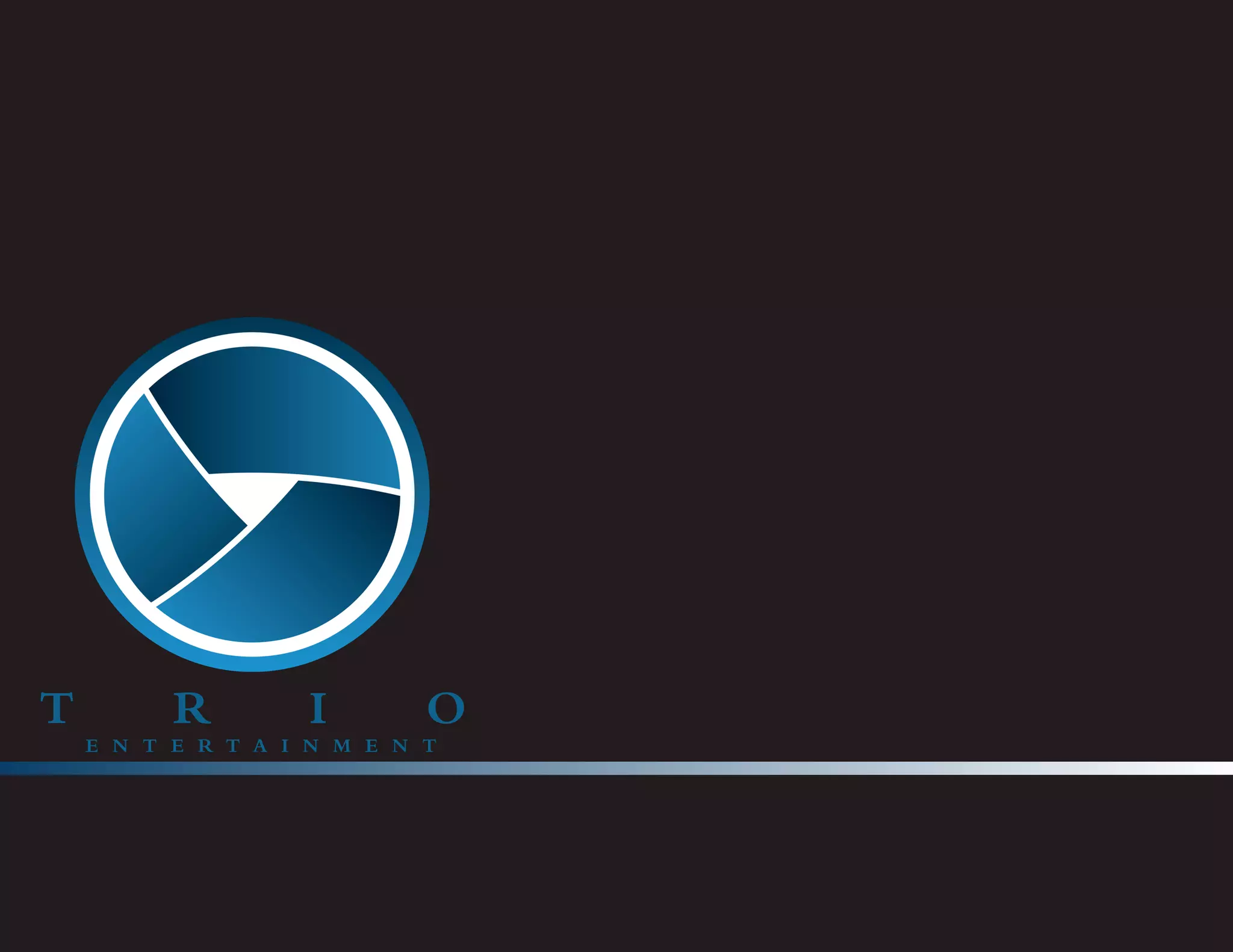 Cover slide of the Trio Entertainment pitch deck — 2017