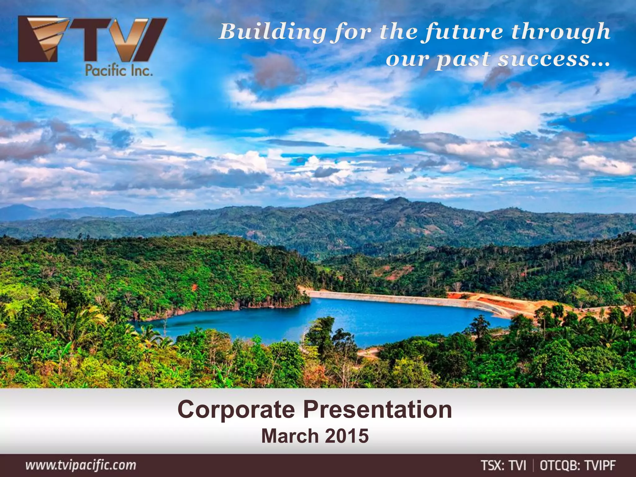 Cover slide of the TVI Pacific Pitch Deck Teardown pitch deck