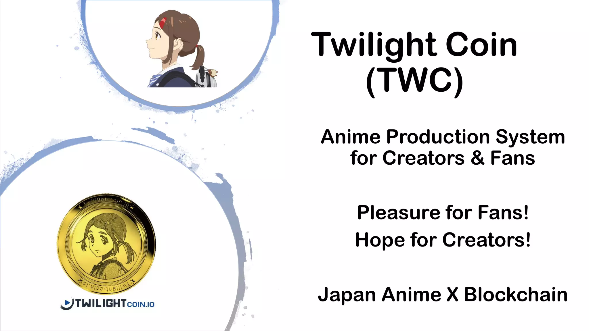 Cover slide of the Twilight Coin (TWC) pitch deck — ICO 2018